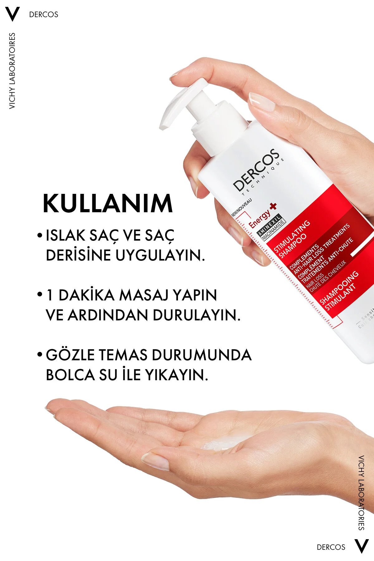 شامپو DERCOS ENERGISANT 400 میل ریزش مو ویشی Vichy