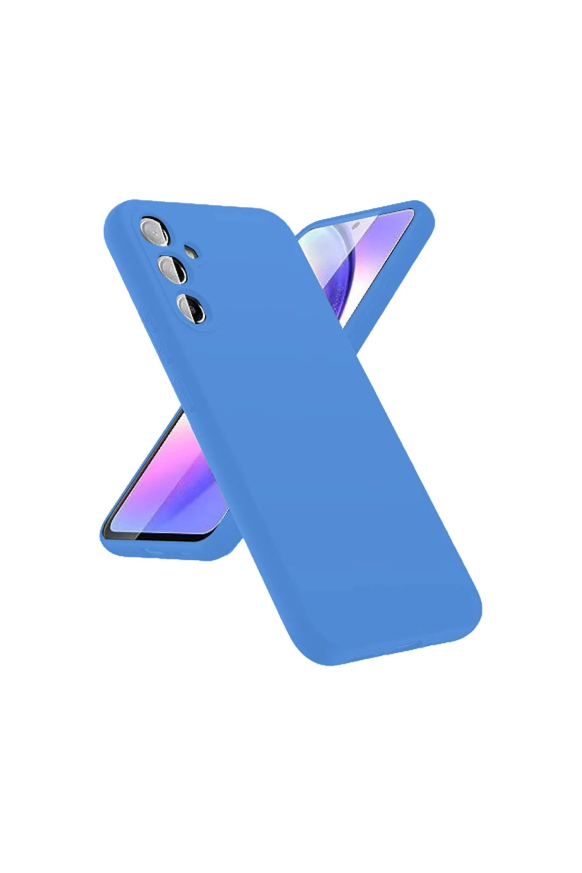 کاور و قاب SAMSUNG GALAXY A24 4G CASE FIRST SILICONE BLUE Mepura