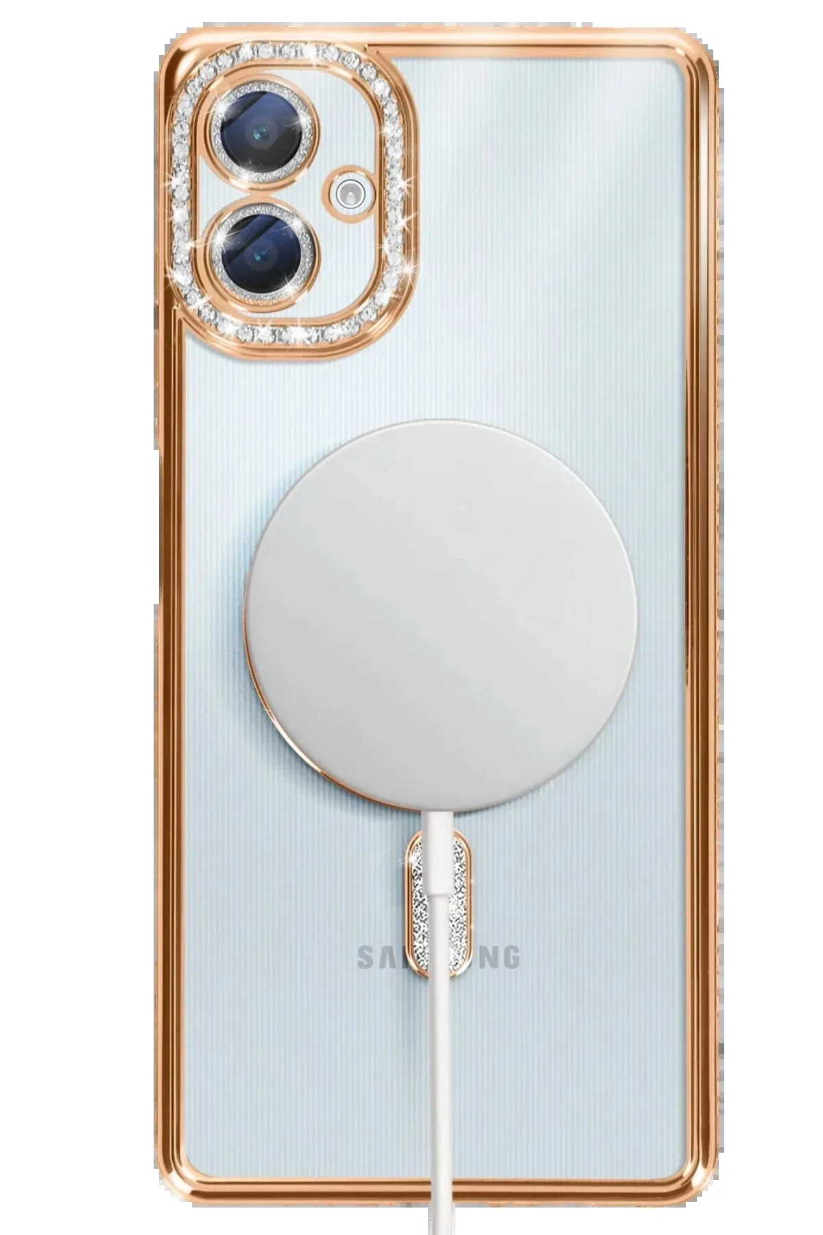 کاور و قاب SAMSUNG GALAXY A06 JOKE GLITTER MAGNETICAFE CASE GOLD TYGO5209 toyigoo