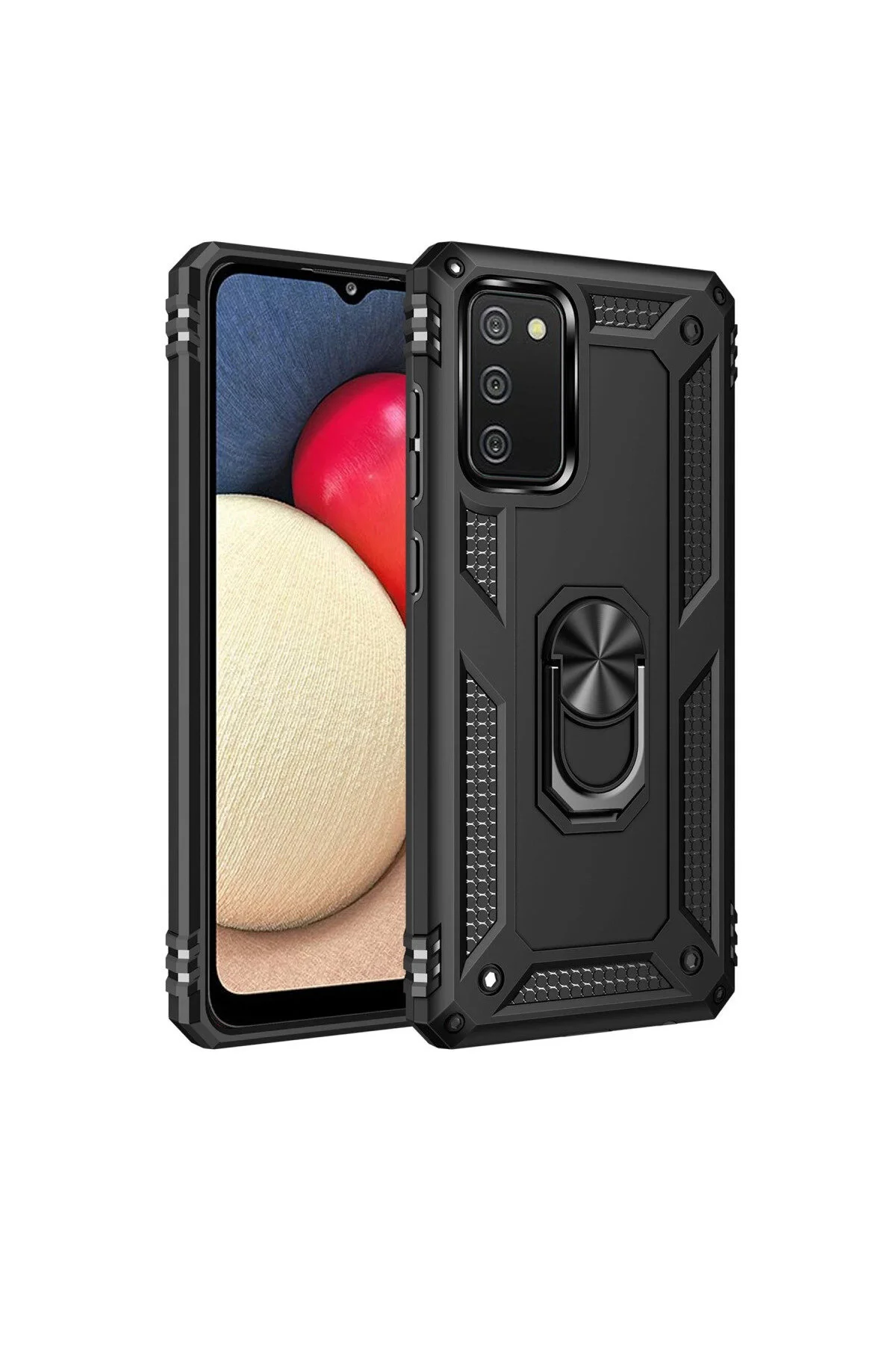 کاور و قاب سیلیکونی حلقه ای SAMSUNG GALAXY A02S مشکی eco port