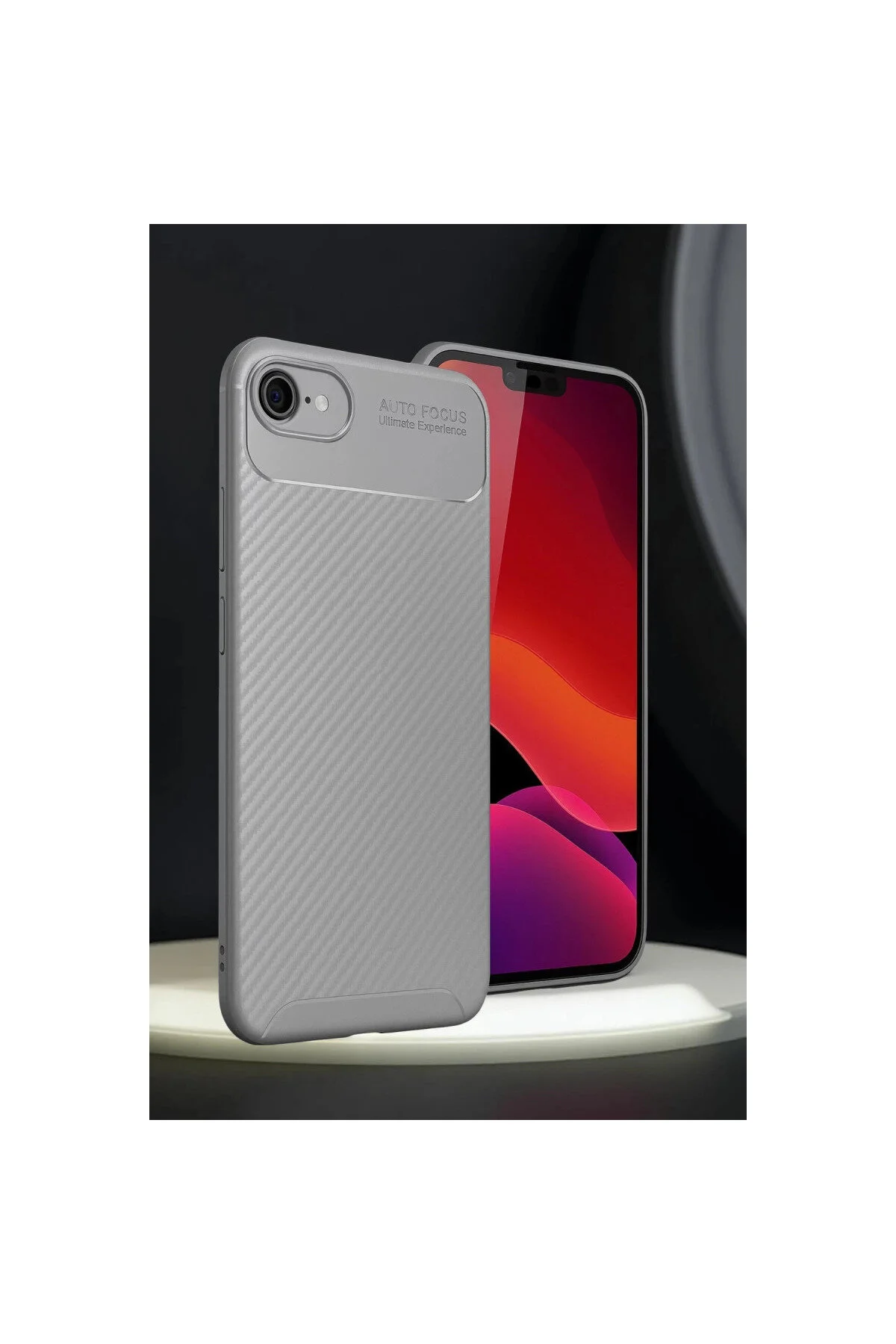 کاور و قاب کربنی فوکوس خودکار IPHONE 16E خاکستری eco port