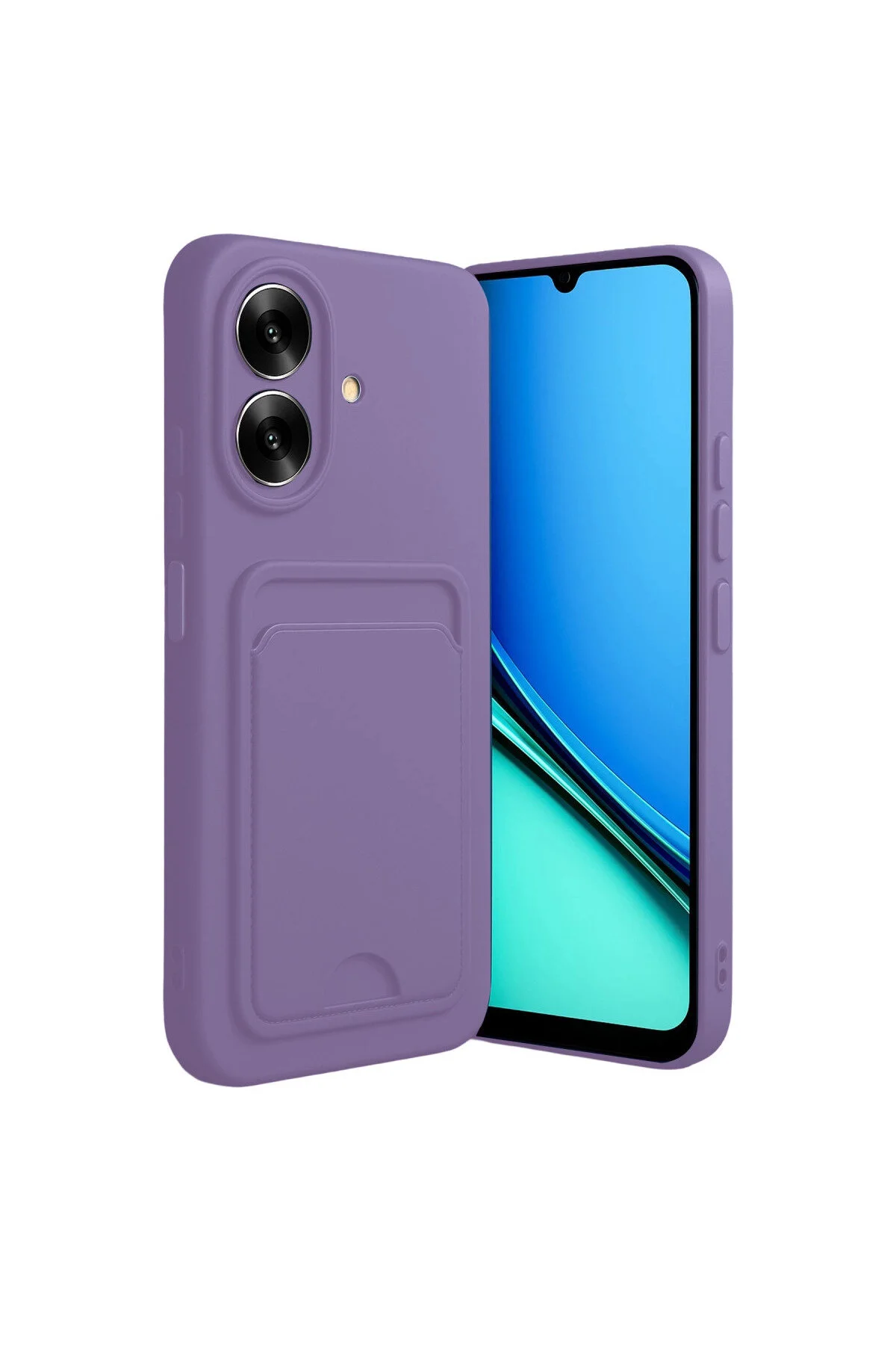 کاور و قاب REALME NOTE 60 KELVIN SILICONE WITH BUSINESS CARD LILAC eco port