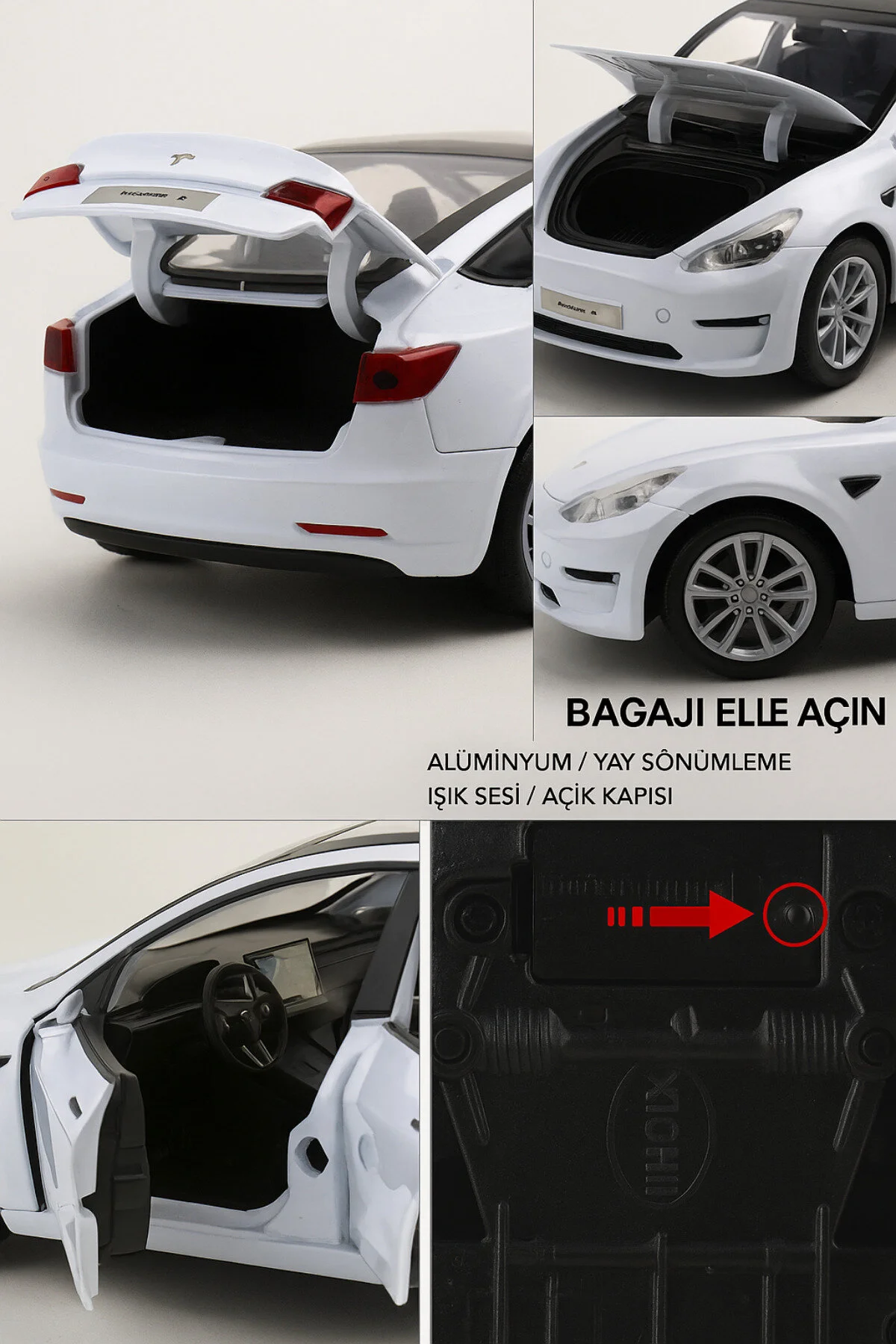 مدل خودرو رنگ سفید 1 24 TESLA MODEL 3 DIECAST COLLECTION CAR CHE از ترکیه L'eDoren
