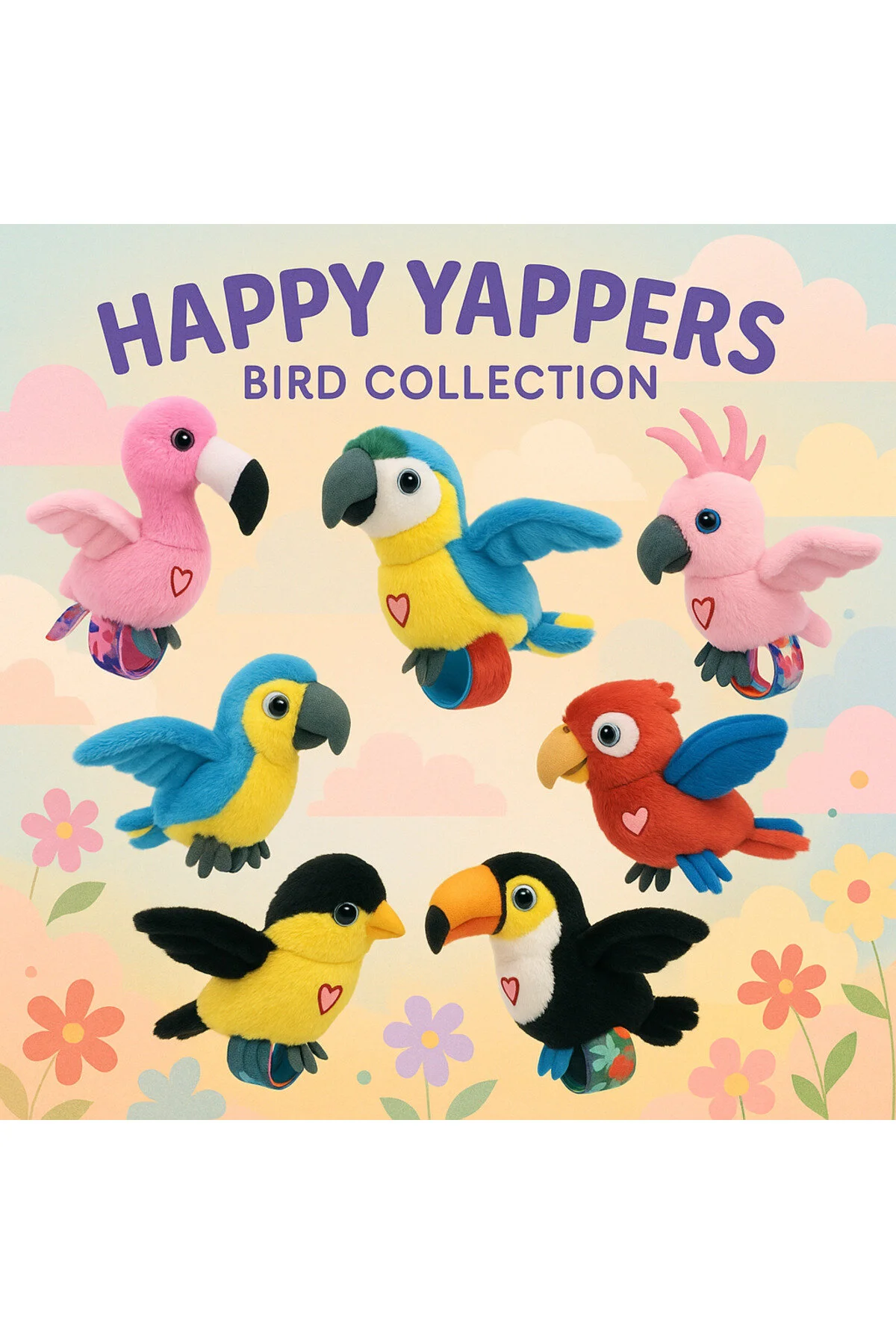 اسباب بازی های پشمی دستبند پرنده رنگارنگ HAPPY NAPPERS سخنگو BebeMango