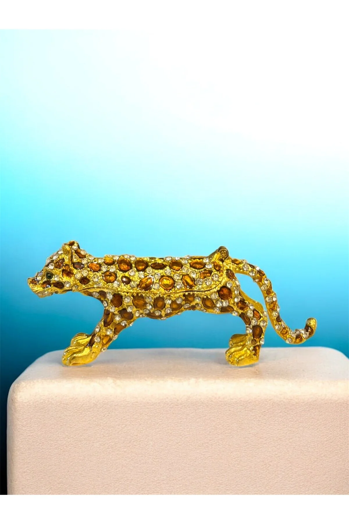 فیگور مجسمه یوزپلنگ سنگی کریستالی از ترکیه TARİH İTHALAT