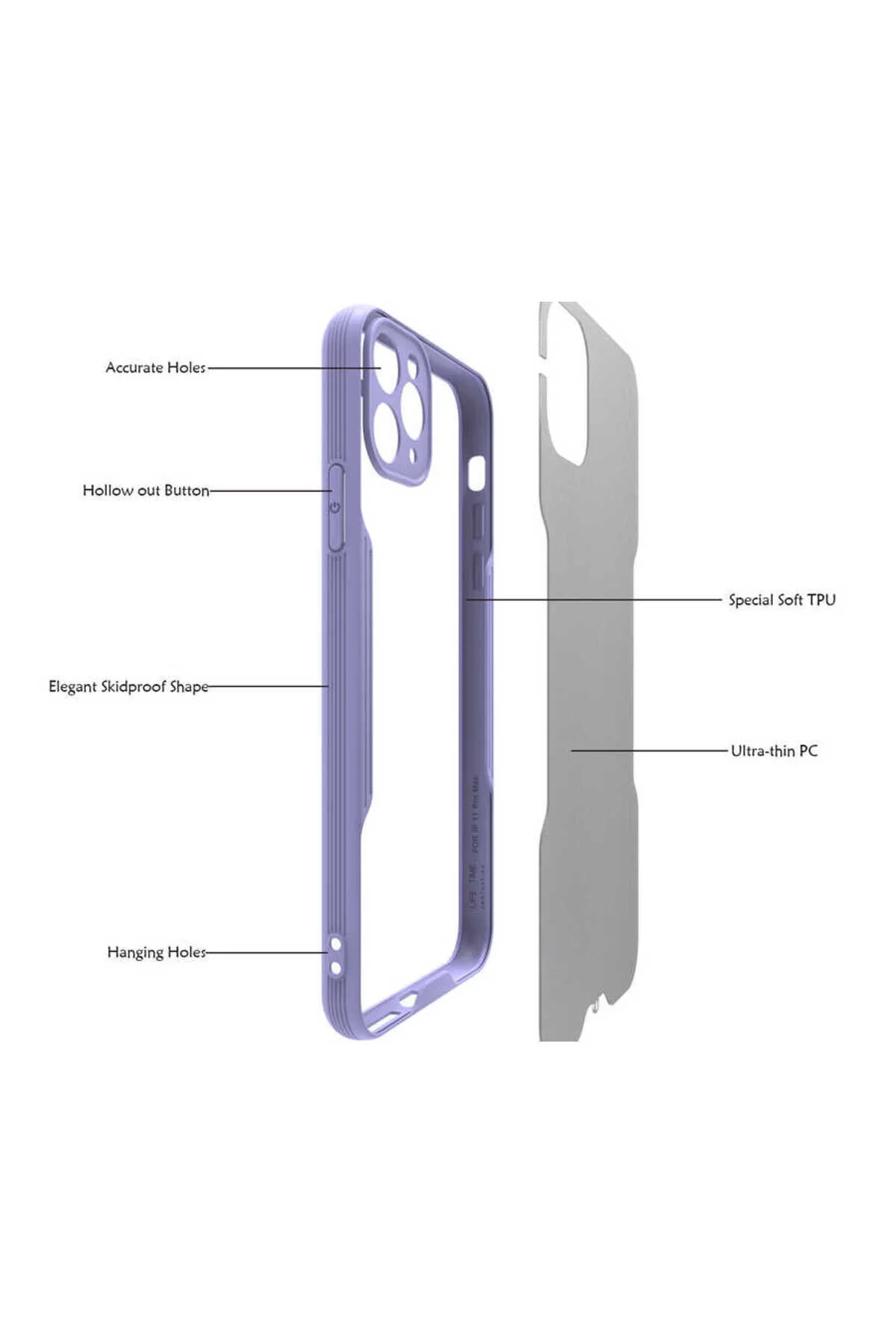 کاور و قاب IPHONE 11 PRO MAX سازگار ATA PARFAIT CASE NAVY BLUE Zore