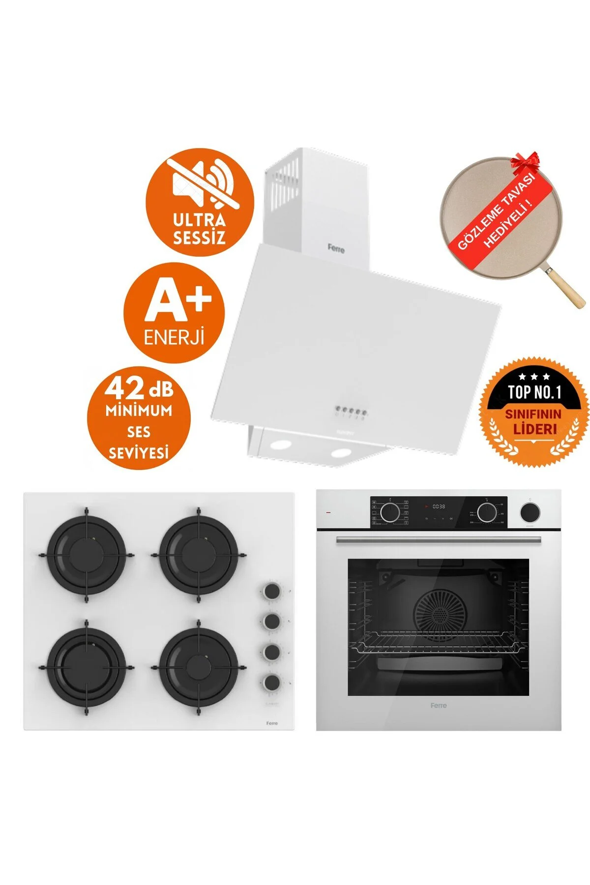 لوازم توکار FRYART &STEAMART SILENTART VIVA مجموعه سفید بی صدا D087 SA + XE64CB CS206 FA Ferre