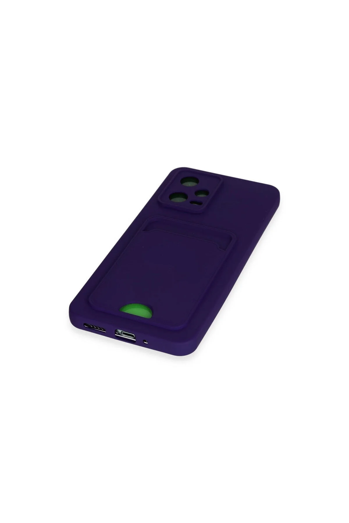 کاور و قاب کیس سیلیکونی کلوین شیائومی POCO X5 5G با کارت ویزیت بنفش عمیق eco port