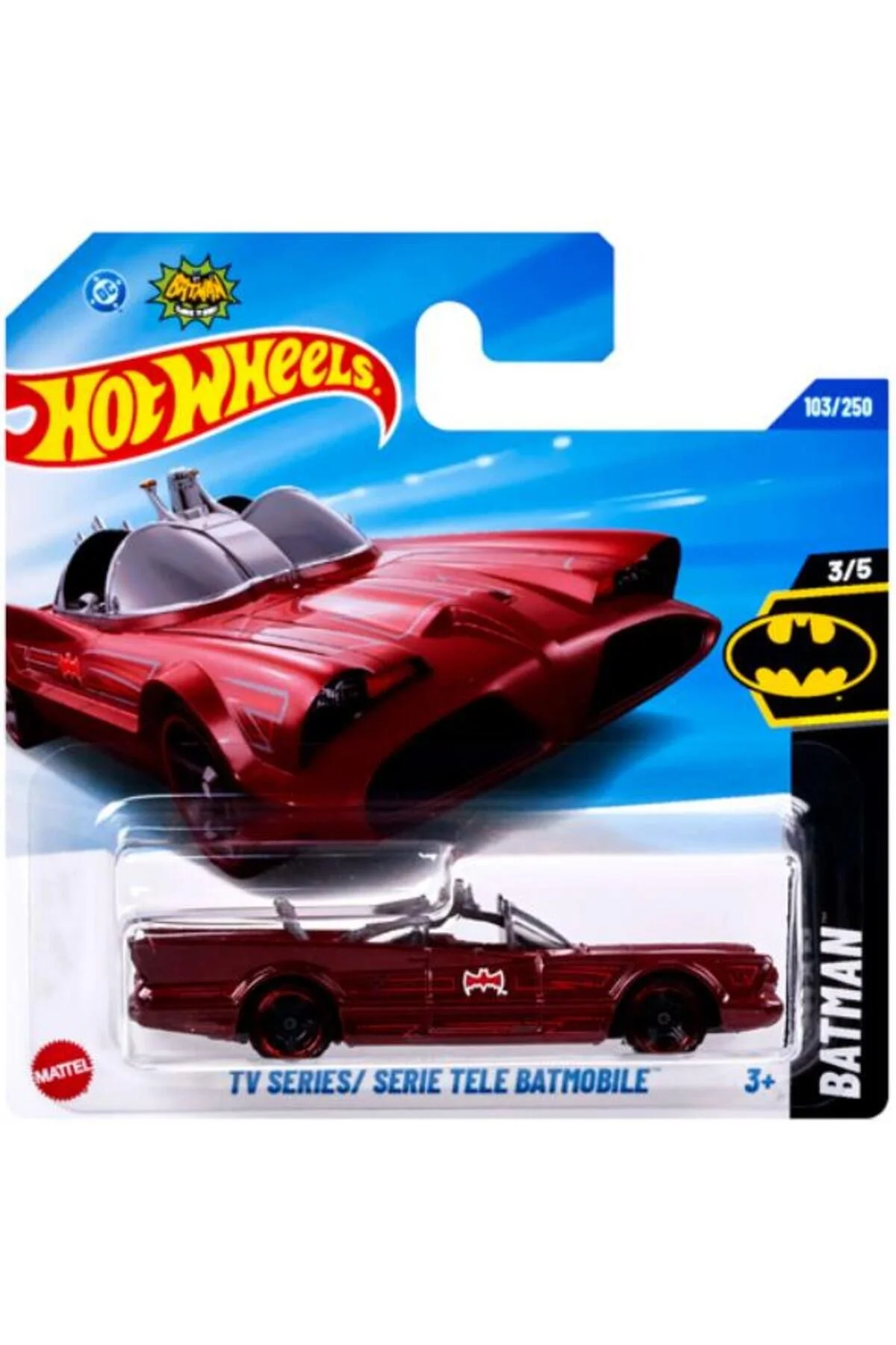 ماشین اسباب بازی مجموعه تلویزیونی های تکی BATMOBILE HYY05 بتمن از ترکیه HOT WHEELS