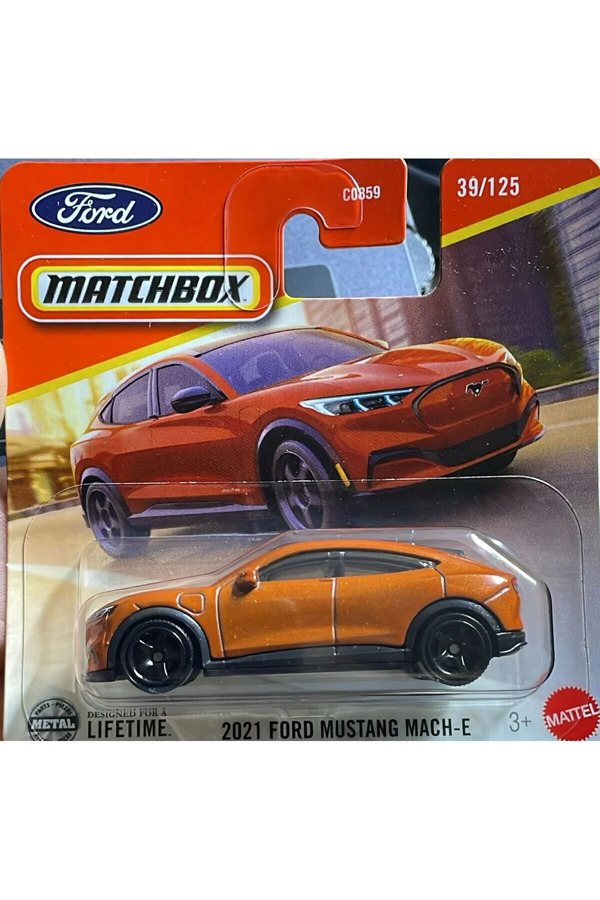 ماشین اسباب بازی MATCHBOX 2021 FORD MUSTANG MACH E ORANGE 1:64 METAL DIECAST CAR از ترکیه HOT WHEELS
