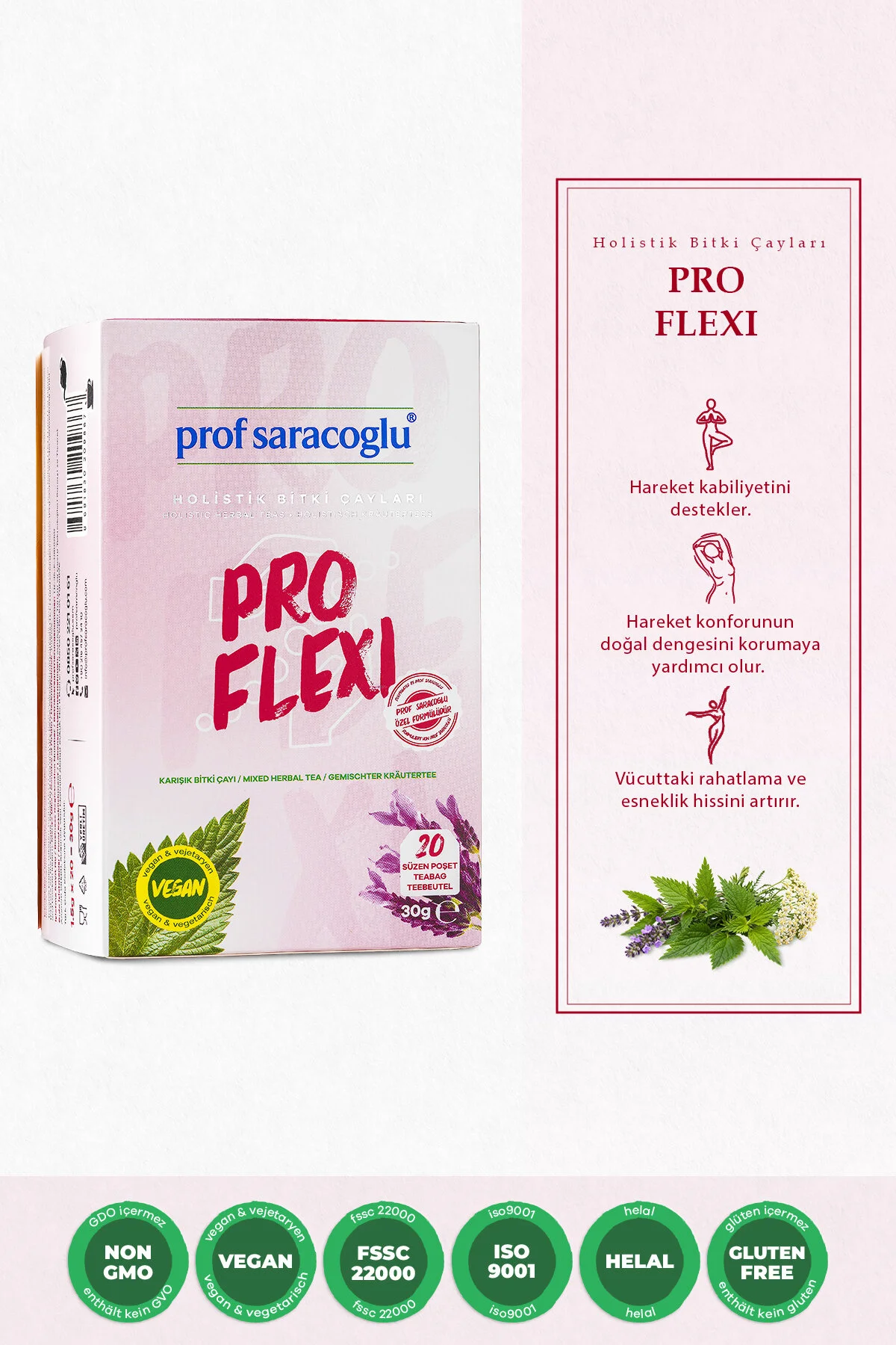 سایر دمنوش های گیاهی PRO FLEXI چای جامع مخلوط در 20 prof saracoglu