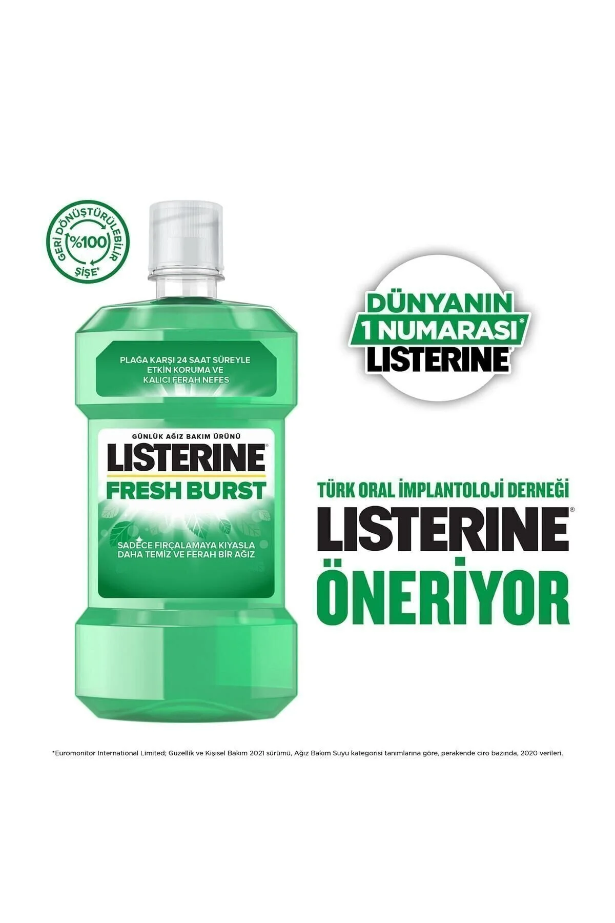 دهان شویه Fresh Burst با حجم 500 میلی لیتر مناسب برای مراقبت از دهان Listerine