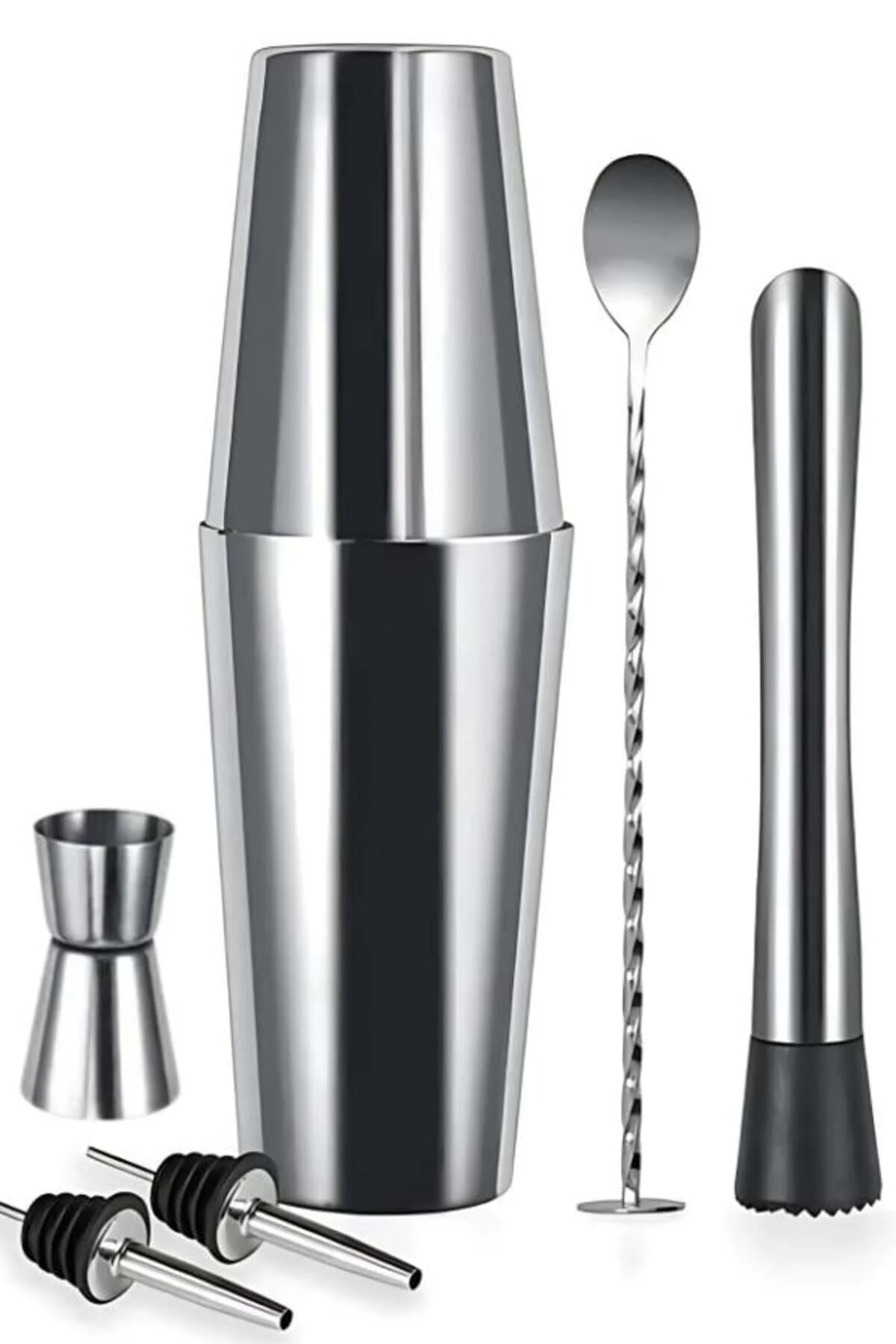 شیکر و ست کوکتل 6 قطعه سودمند Boston Shaker 750Ml  vosco