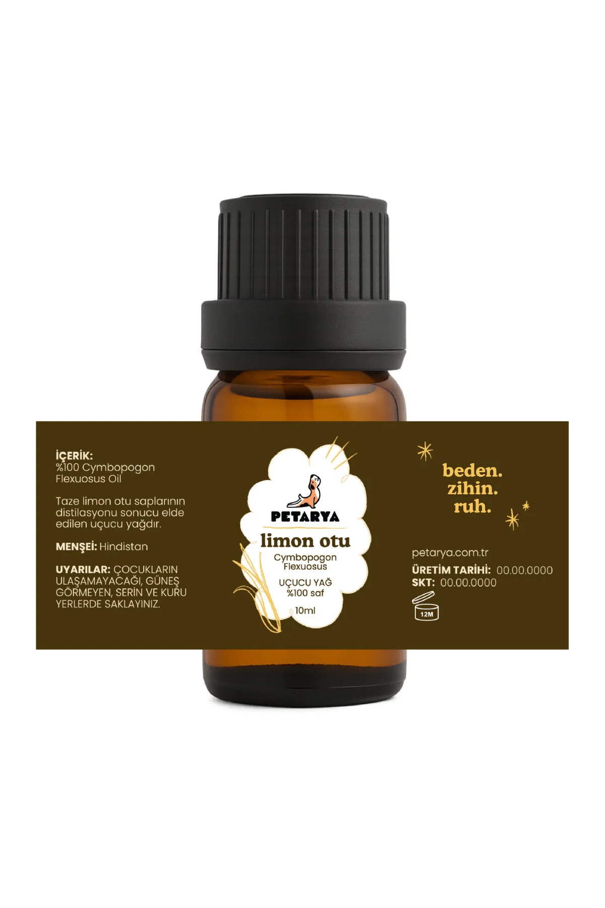 روغن مراقبتی چمن لیمو 100 ٪ خالص 10 میل PETARYA