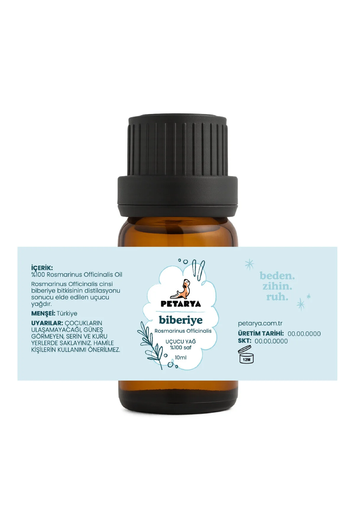 روغن مراقبتی رزماری 100 ٪ خالص 10 میل PETARYA