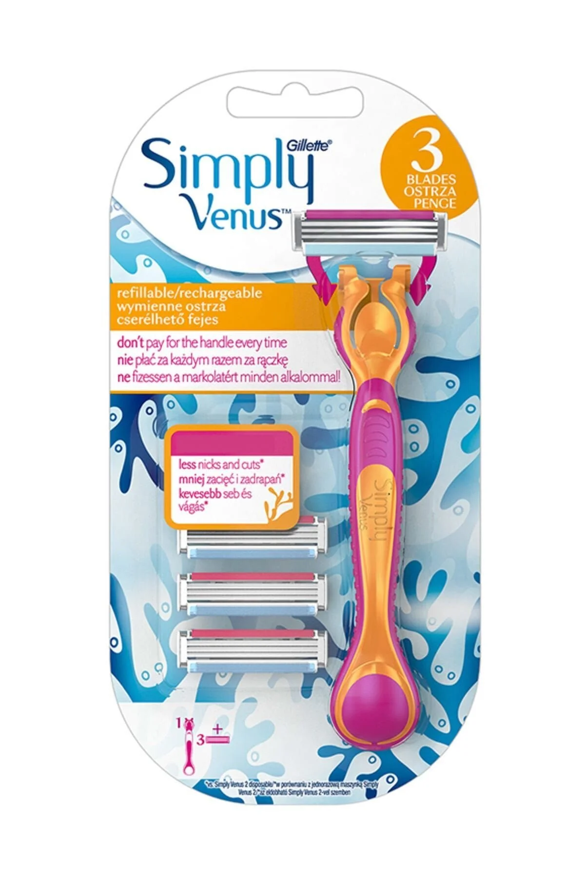 Gillette Venus دستگاه هیبرید شمشیرزنی +3 گیلت ونوس