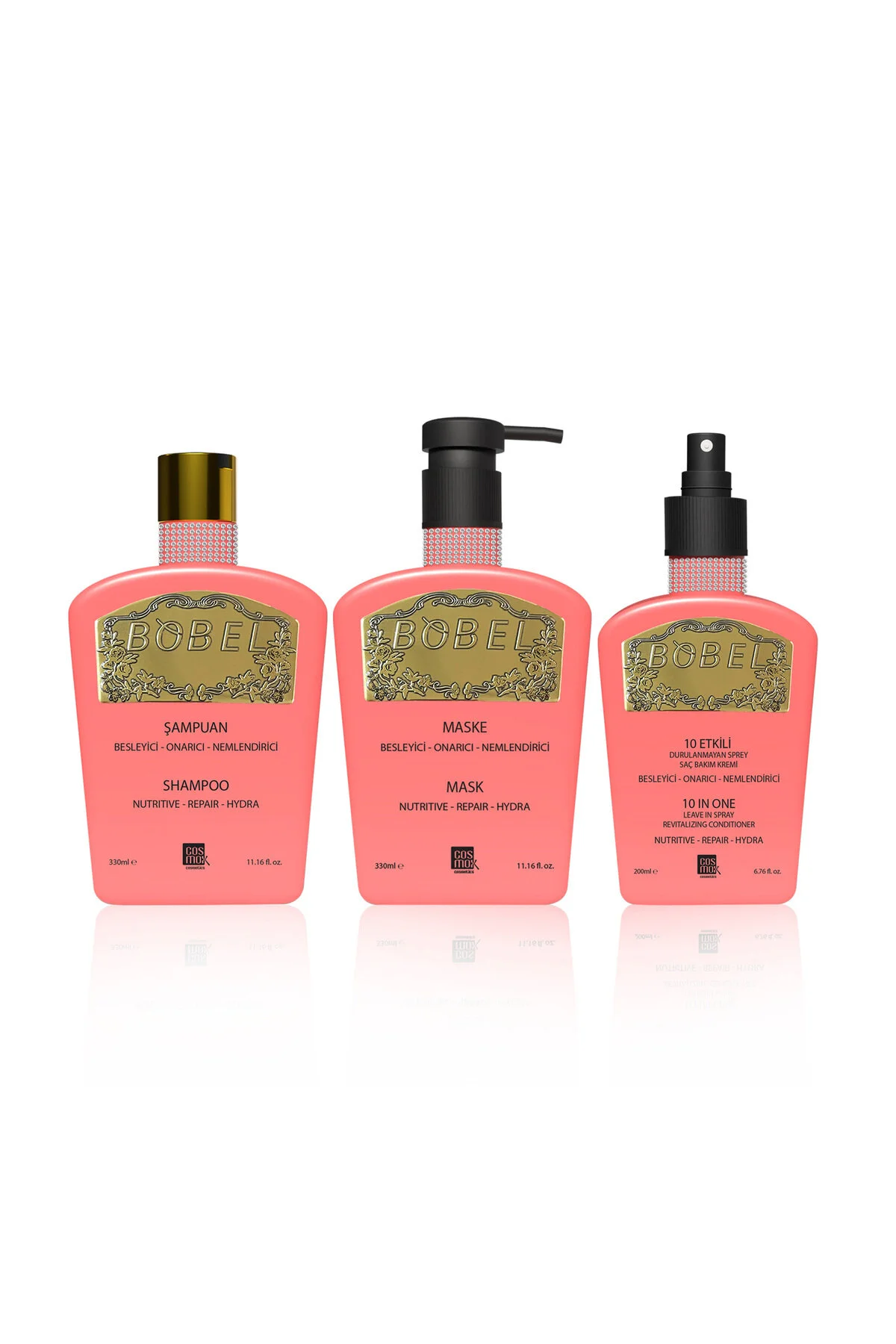 ست مراقبت مو مردانه و زنانه مجموعه تعمیر نگهداری 3 SET bobel
