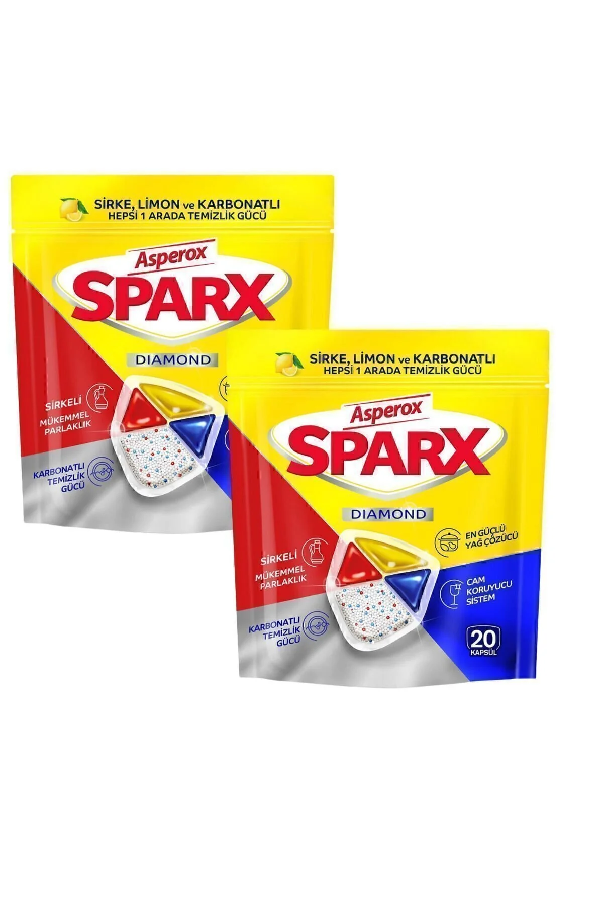 قرص و پودر ماشین ظرفشویی SPARX 20X2 40PCS ASPEROX