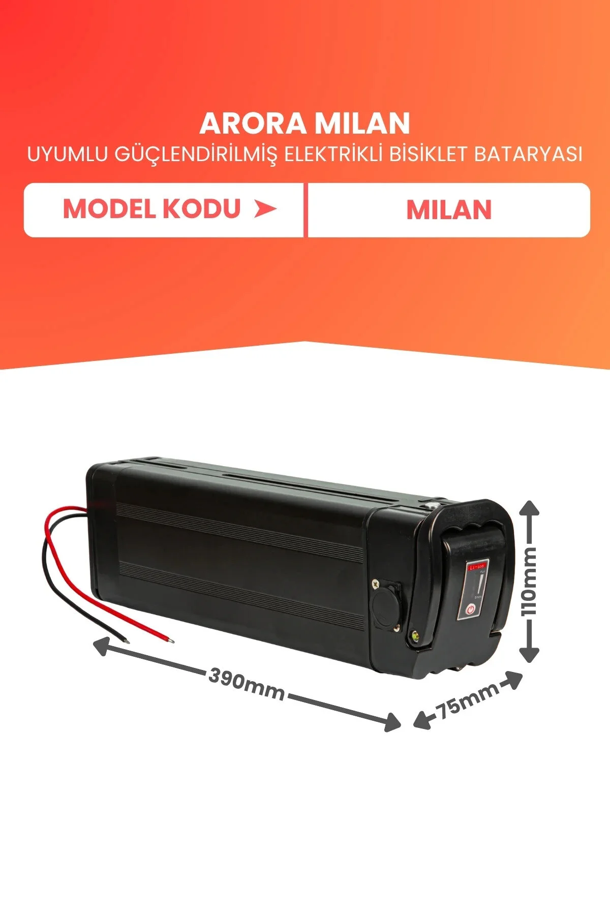 لوازم جانبی دوچرخه برقی باتری تقویت شده 36 ولت 20 آمپر ساعتی ظرفیت بالا ARORA MILAN ELECTROLL