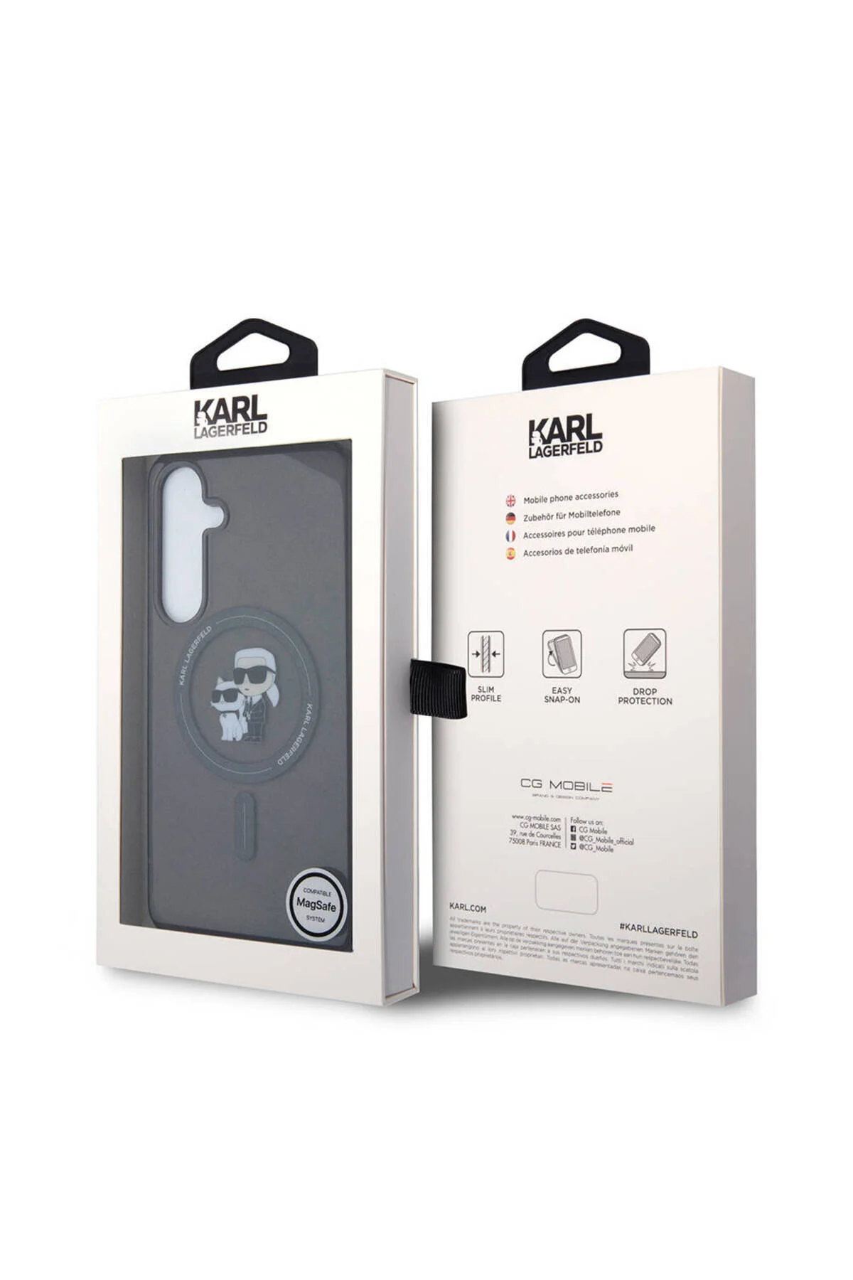 کاور و قاب الگوی سازگار با MAGSAFE KARL &amp; CHOUPETTE IML SAMSUNG GALAXY S24 PLUS Karl Lagerfeld
