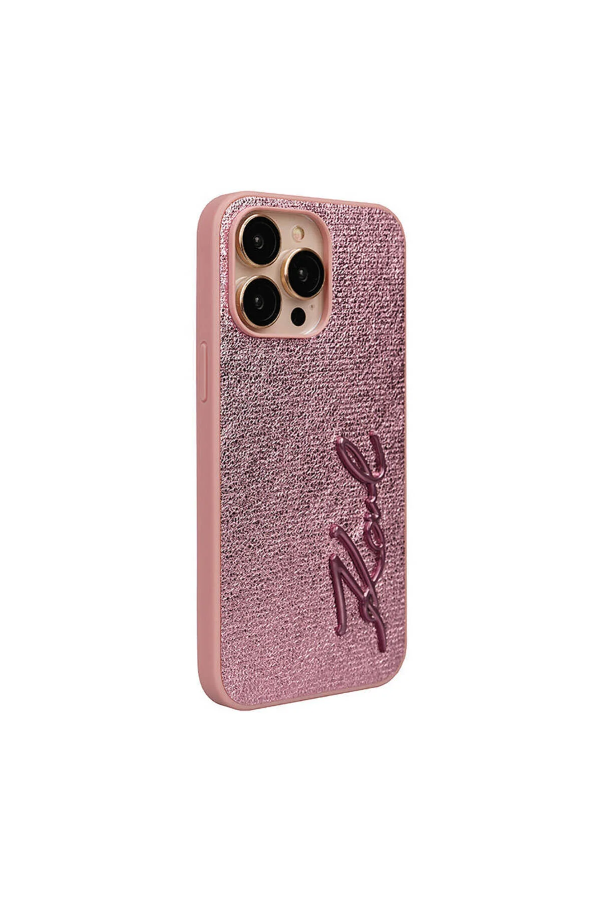 کاور و قاب جلد سه بعدی پشت مودار SAFFIANO RHINESTONES IPHONE 14 PRO MAX KL SCRIBE CASE Karl Lagerfeld