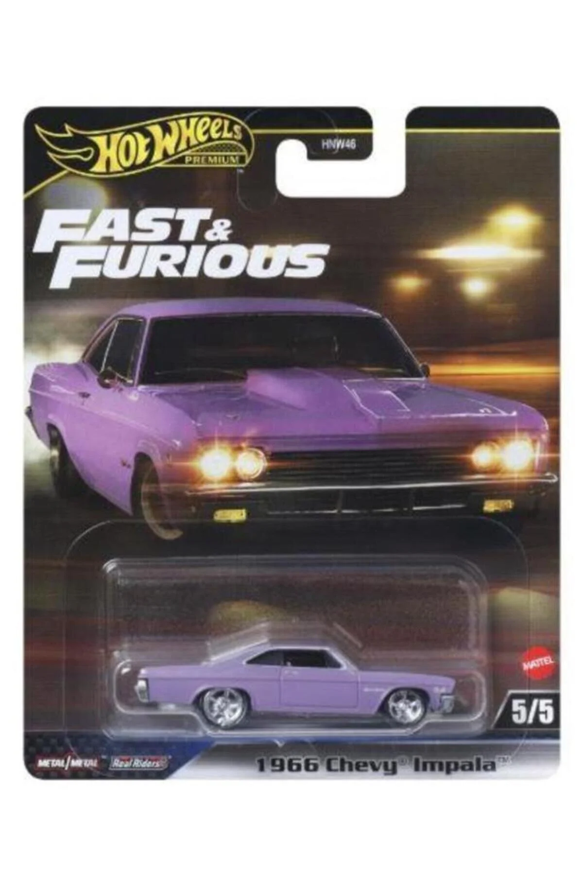 مدل خودرو ممتاز FAST & FURIOUS 1966 CHEVY IMPALA HNW46 JBL95 از ترکیه HOT WHEELS