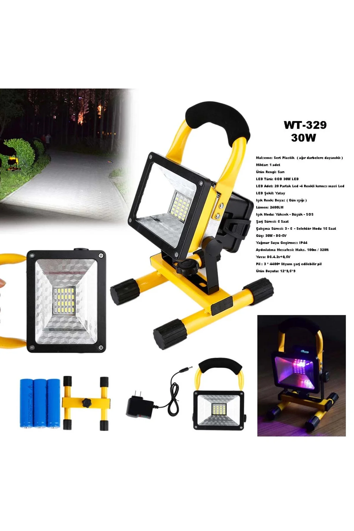چراغ قوه پروژکتور نقطه ای شارژی WT 329 İsmiyle Al