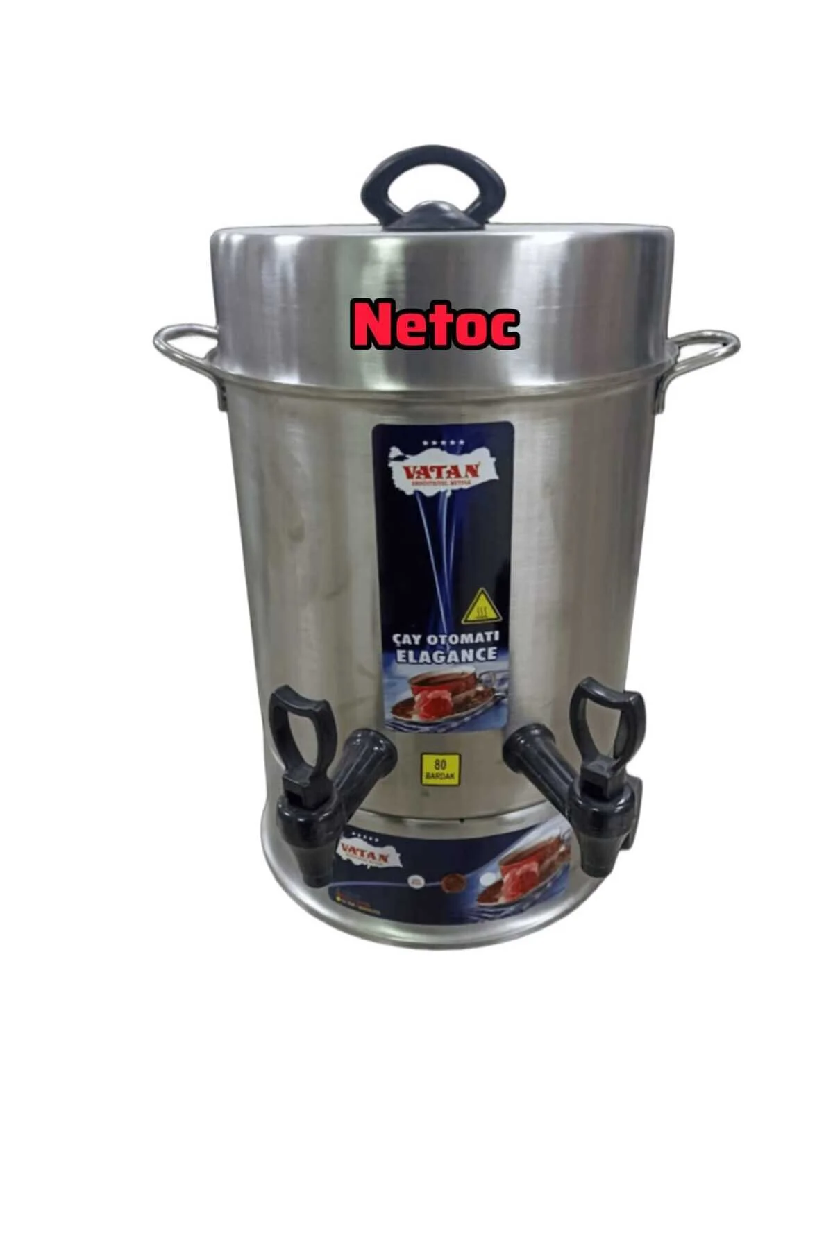 چای ساز سماور وطن الکتریک 60 لیوان ظرفیتی دو شیر استیل Netoc