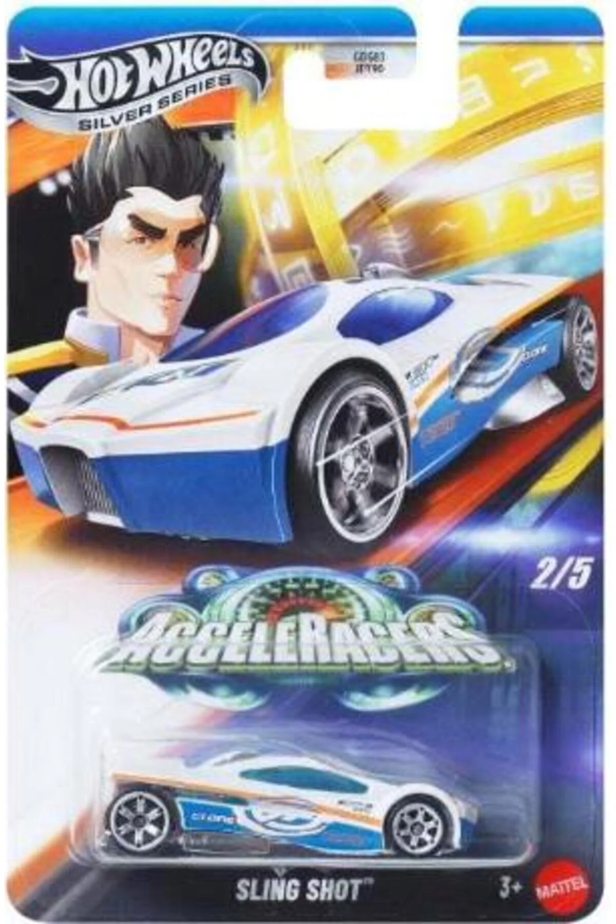 ماشین اسباب بازی سری نقره ای ACCELERACERS SLING SHOT JCB94 از ترکیه HOT WHEELS