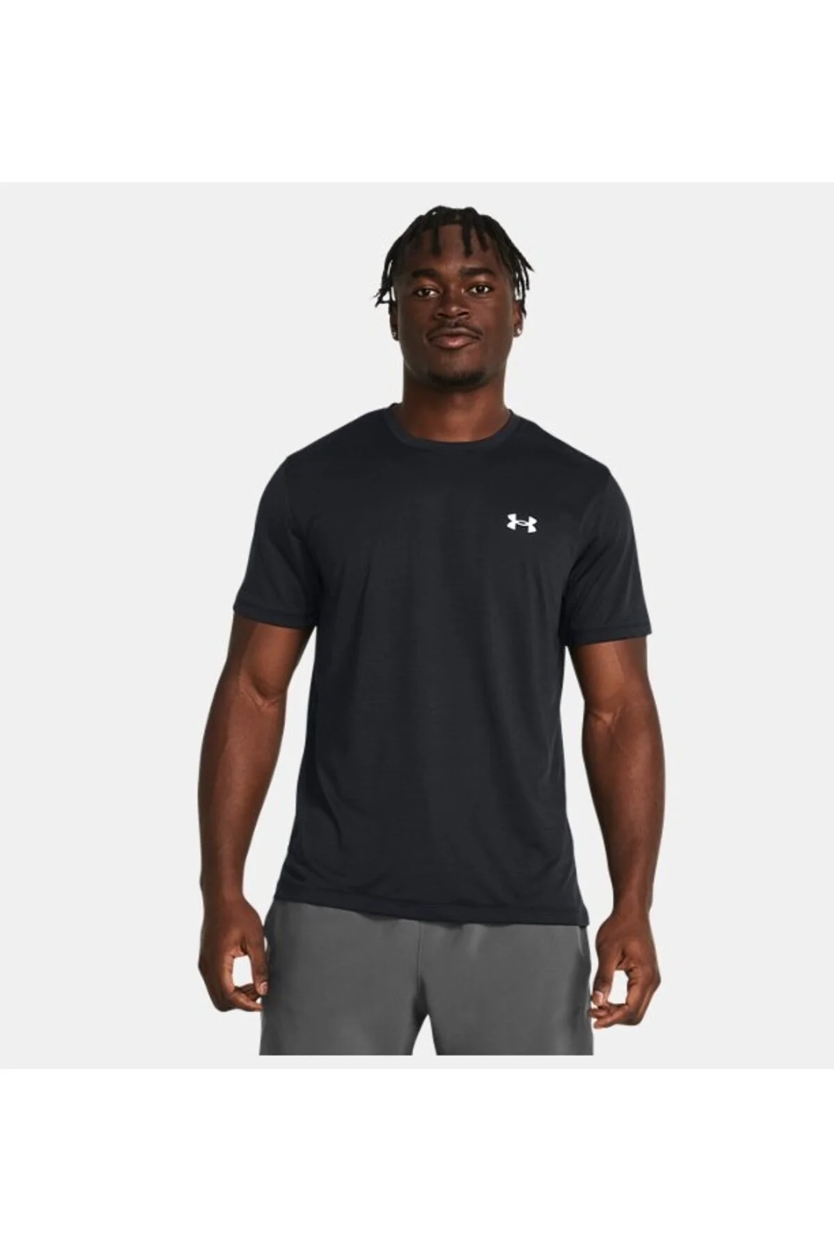 تی شرت مردانه آستین کوتاه UA LAUNCH 001 مشکی انعکاسی آندر آرمور Under Armour