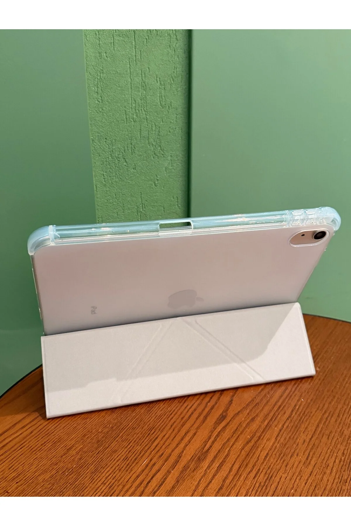 کاور تبلت IPAD 11 A16 نسل دهم 10.9 قاب گل صورتی پروانه و پاپیون شفاف با محفظه مداد Fibaks