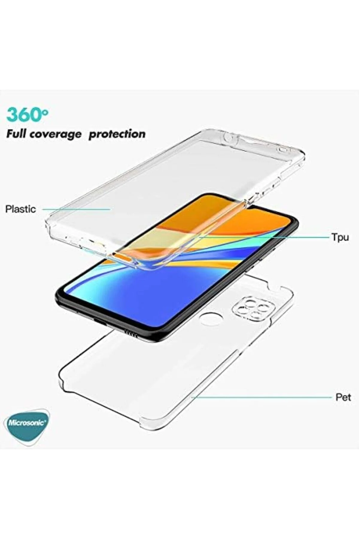 کاور و قاب محافظ 10A 6 SIDED FULL PROTECTION 360 CLEAR SOFT TRANSPARENT CASE سازگار با STOREMAX