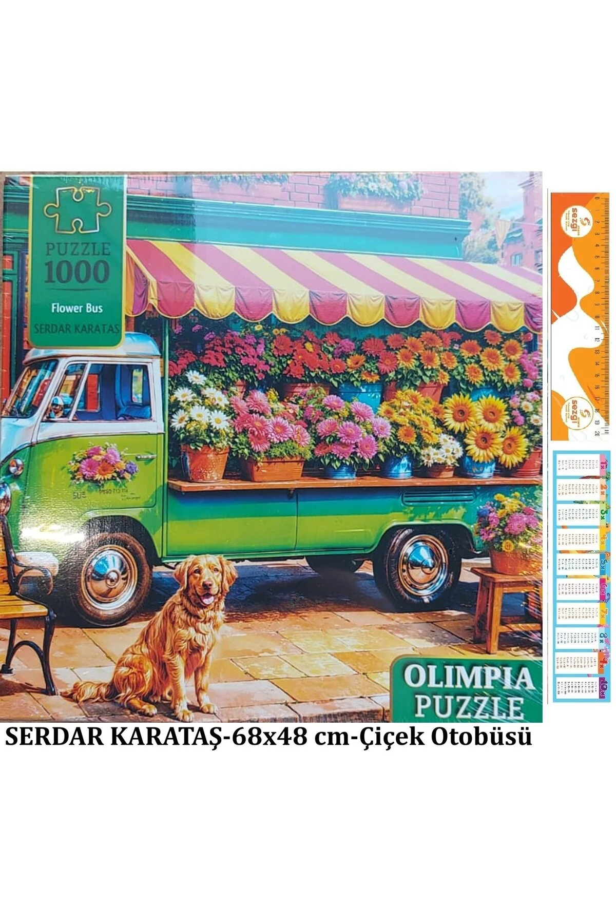 پازل جعبه ای 1000 عددی 68X48 سانتی متر گل اتوبوس+SEZGISTORE از ترکیه Olimpia