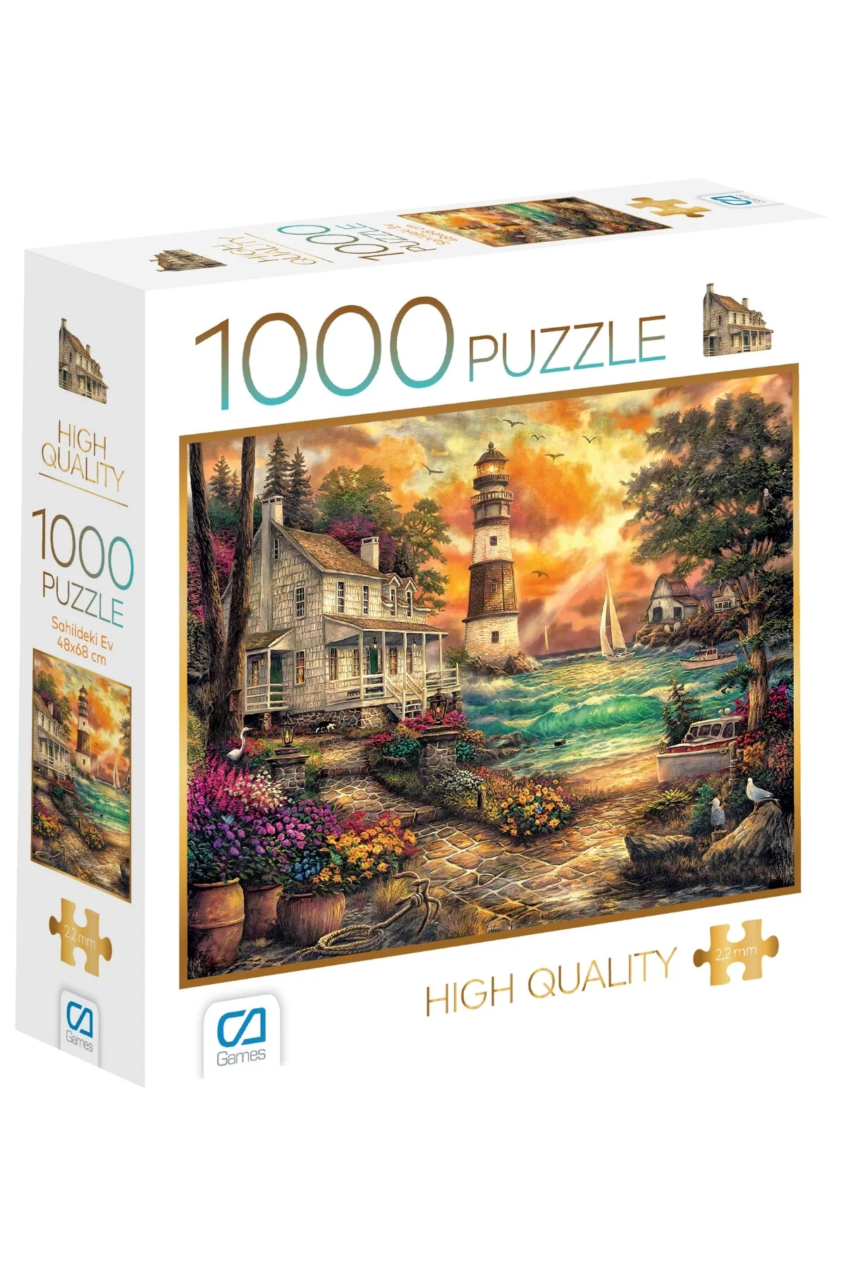 پازل STONE HOUSE 1000 PIECES 2,2MM ضخامت 48X68CM سری اره منبت کاری مویی سرگرمی حرفه ای از ترکیه CA Games