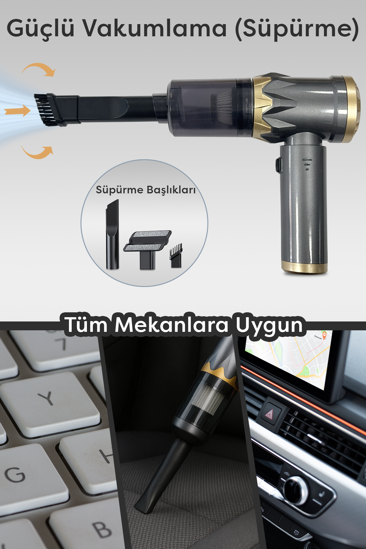 جاروبرقی داخل خودرو جارو برقی بی سیم 20000PA قدرتمند و قابلیت باد کردن wimi