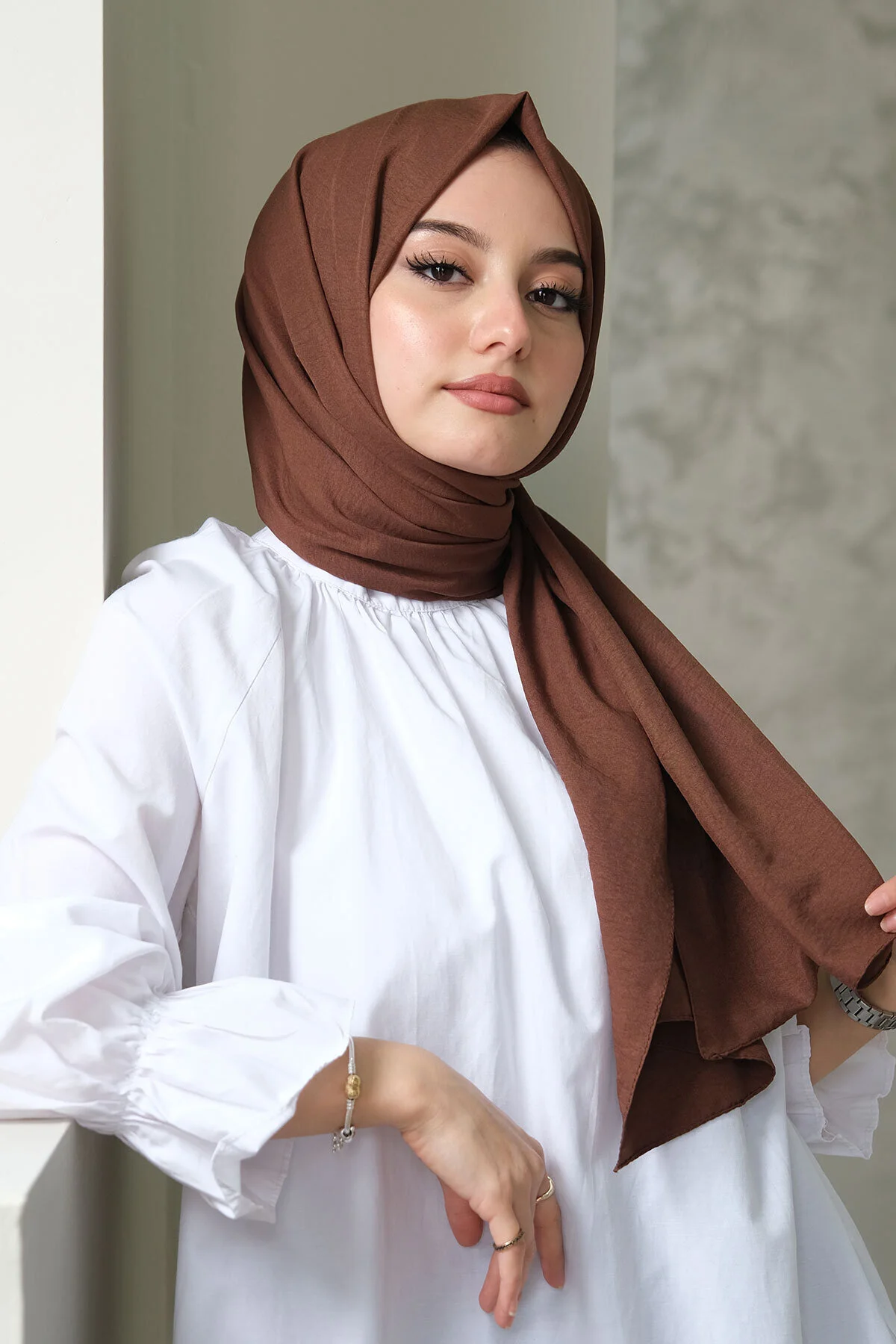 شال شکلات جاز نخی اورجینال AFVENTE
