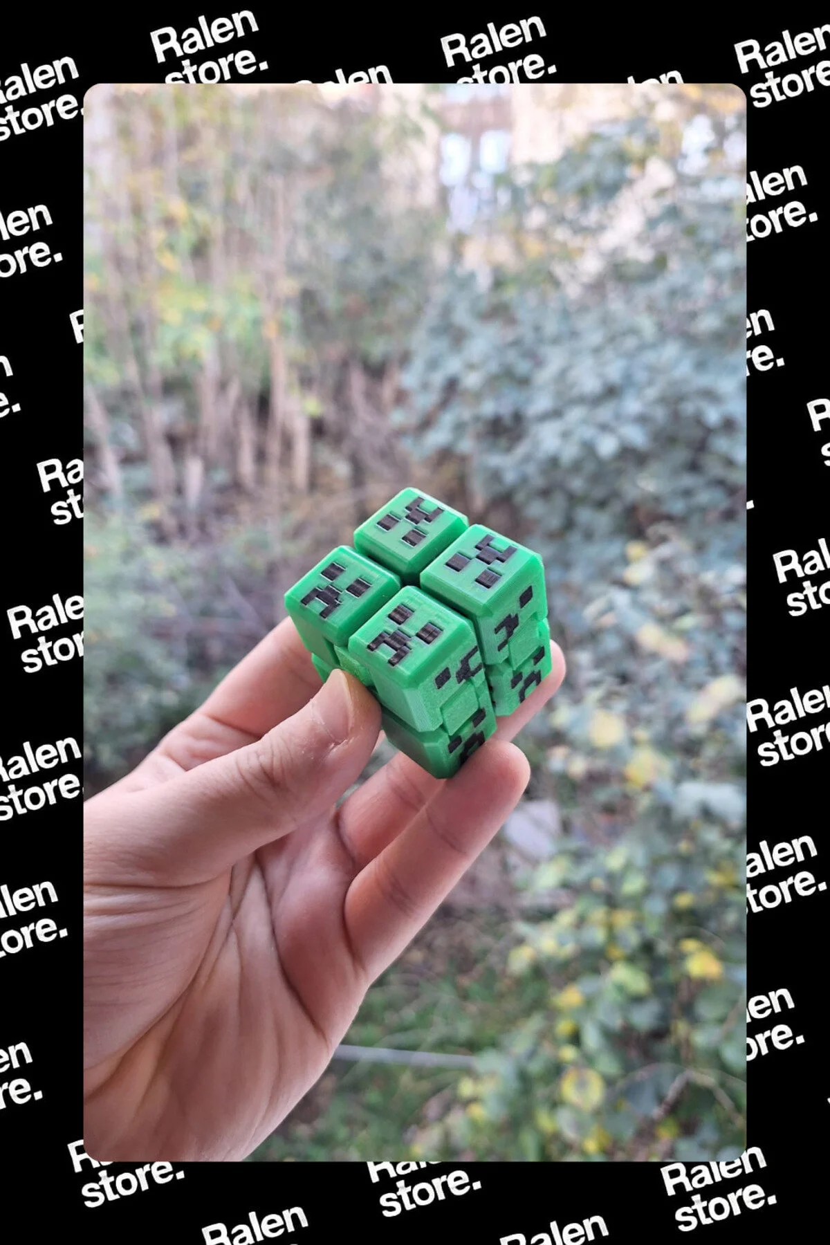 اسباب بازی های فیگور دیگر MINECRAFT MINI CREEPER INFINITE CUBE STRESS TOY FIDGET | 8X4CM PLA چاپ سه بعدی با کیفیت بالا Ralen