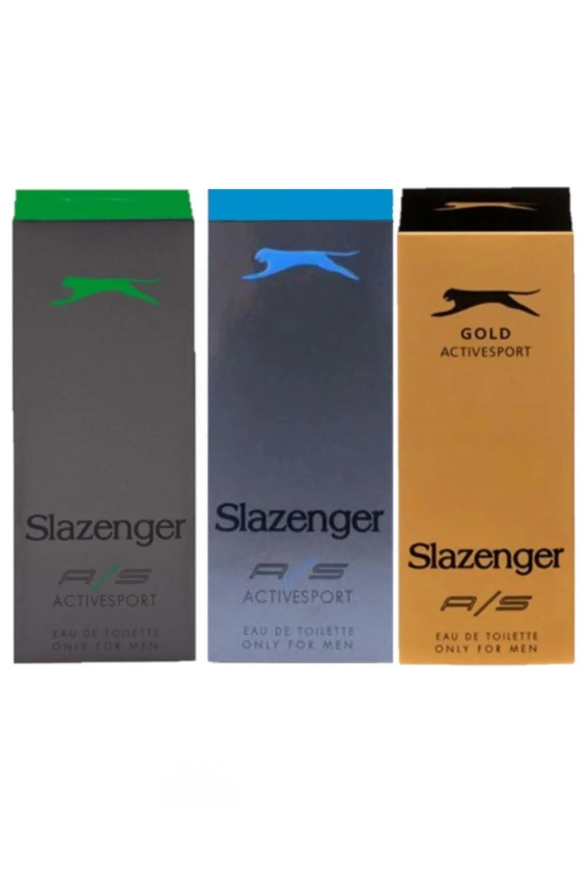 ست عطر مردانه و زنانه مجموعه مخلوط 3X طلای آبی سبز ورزش فعال اسلازنگر Slazenger