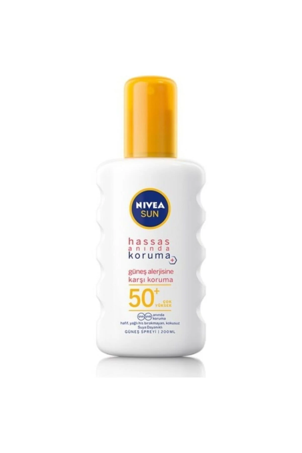 NIVEA ضد حساسیت آفتابی فوری محافظت آفتابی ضد حساسیت 50+ 200 میلی لیتر