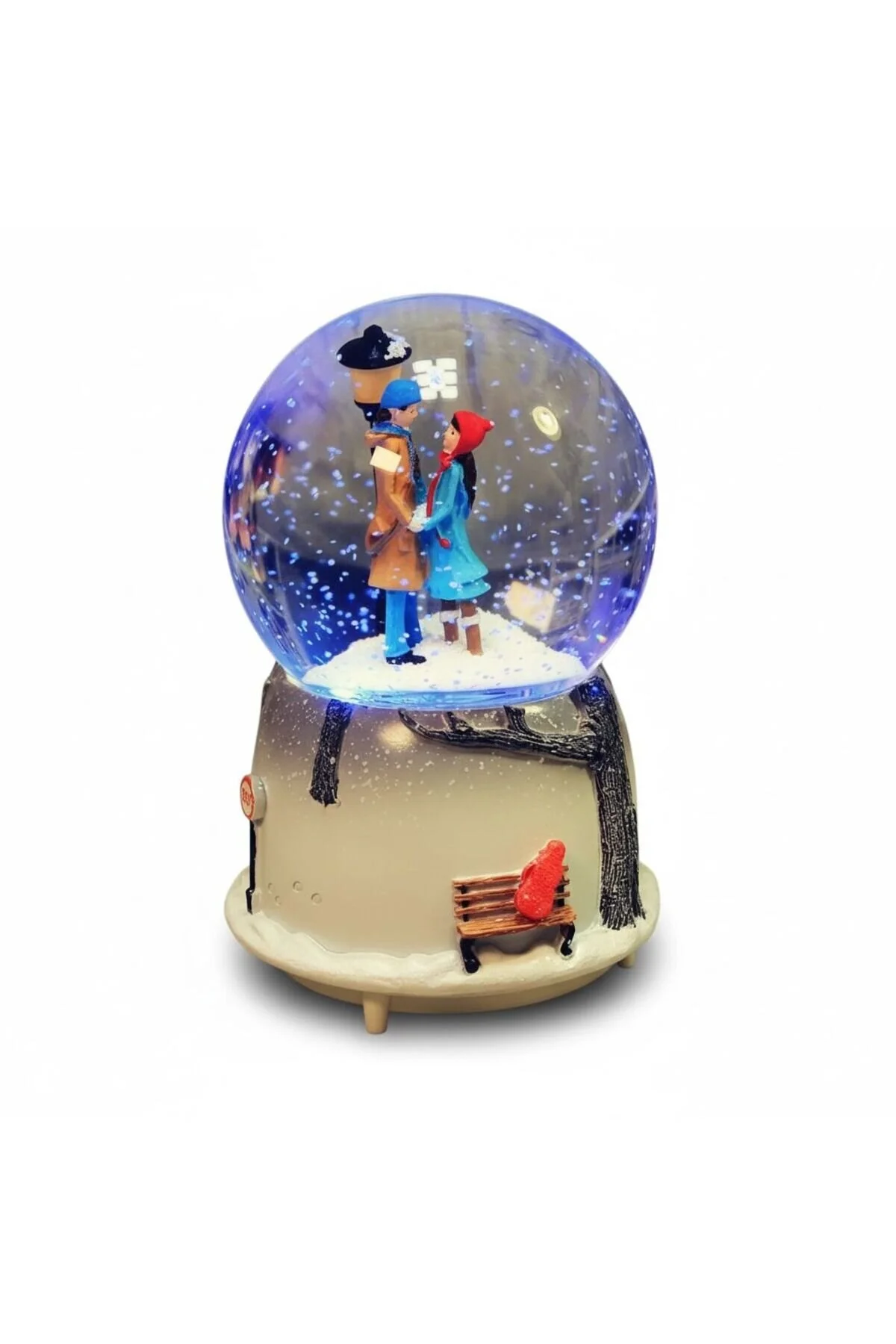 گوی برفی هدیه عاشقانه زمستانی LOVER SNOW GLOBE بزرگترین سایز روشن شده از ترکیه MODA
