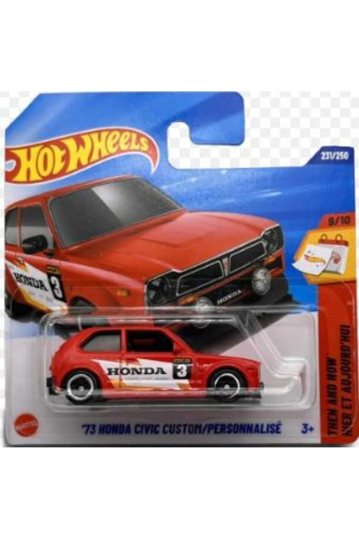 ماشین اسباب بازی خودروهای تکی '73 هوندا سیویک سفارشی JBB42 در آن زمان و اکنون HOT WHEELS