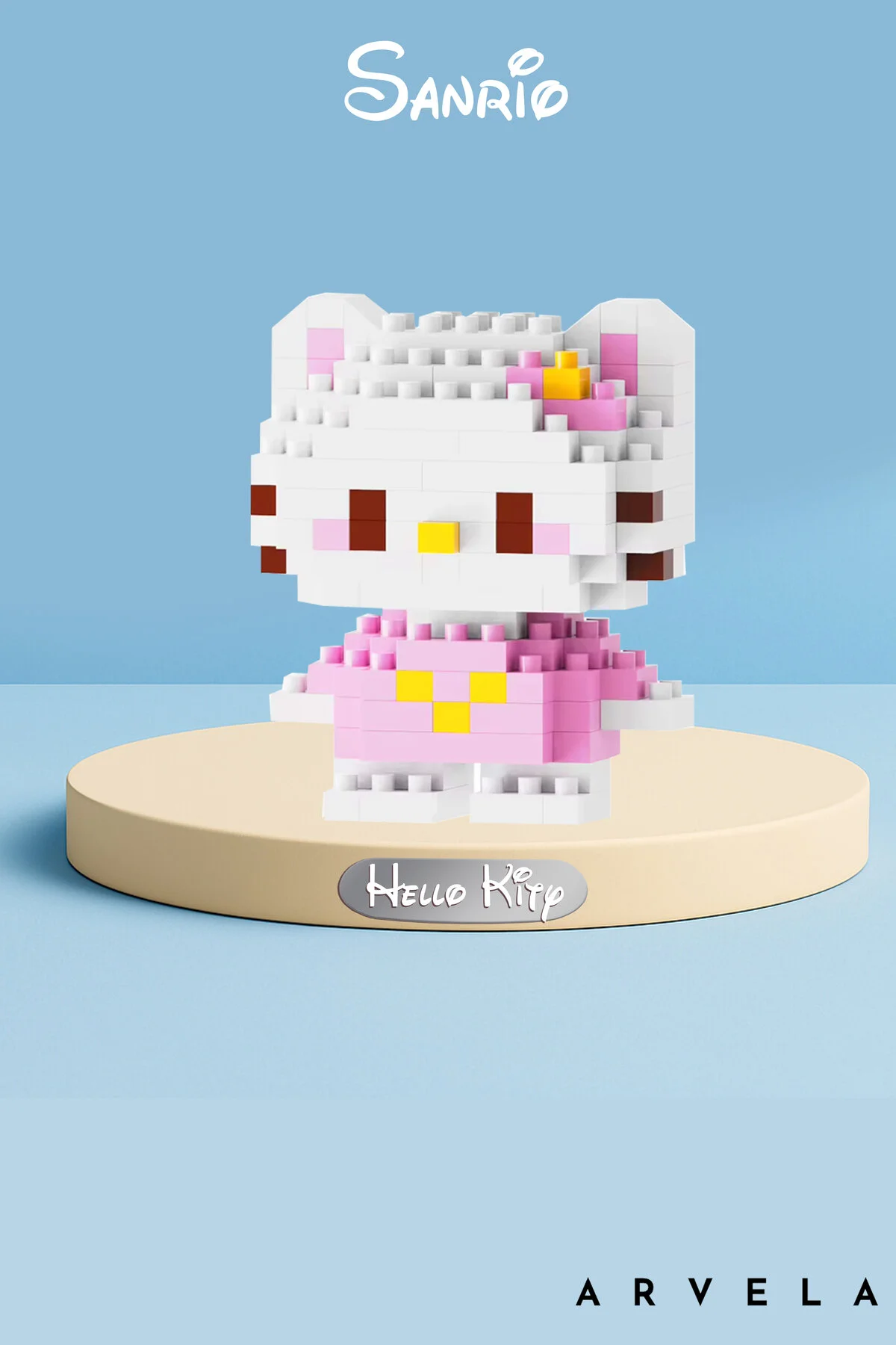 پازل سه بعدی HELLO KITTY PINK – مینی بلوک فیگور | مجموعه سری ویژه کلکسیونی Arvela
