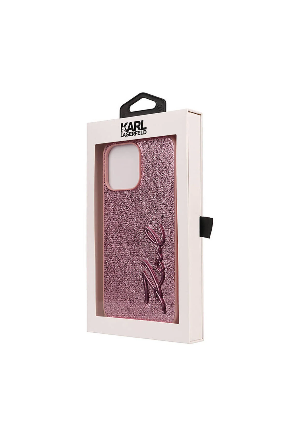 کاور و قاب جلد سه بعدی پشت مودار SAFFIANO RHINESTONES IPHONE 14 PRO MAX KL SCRIBE CASE Karl Lagerfeld