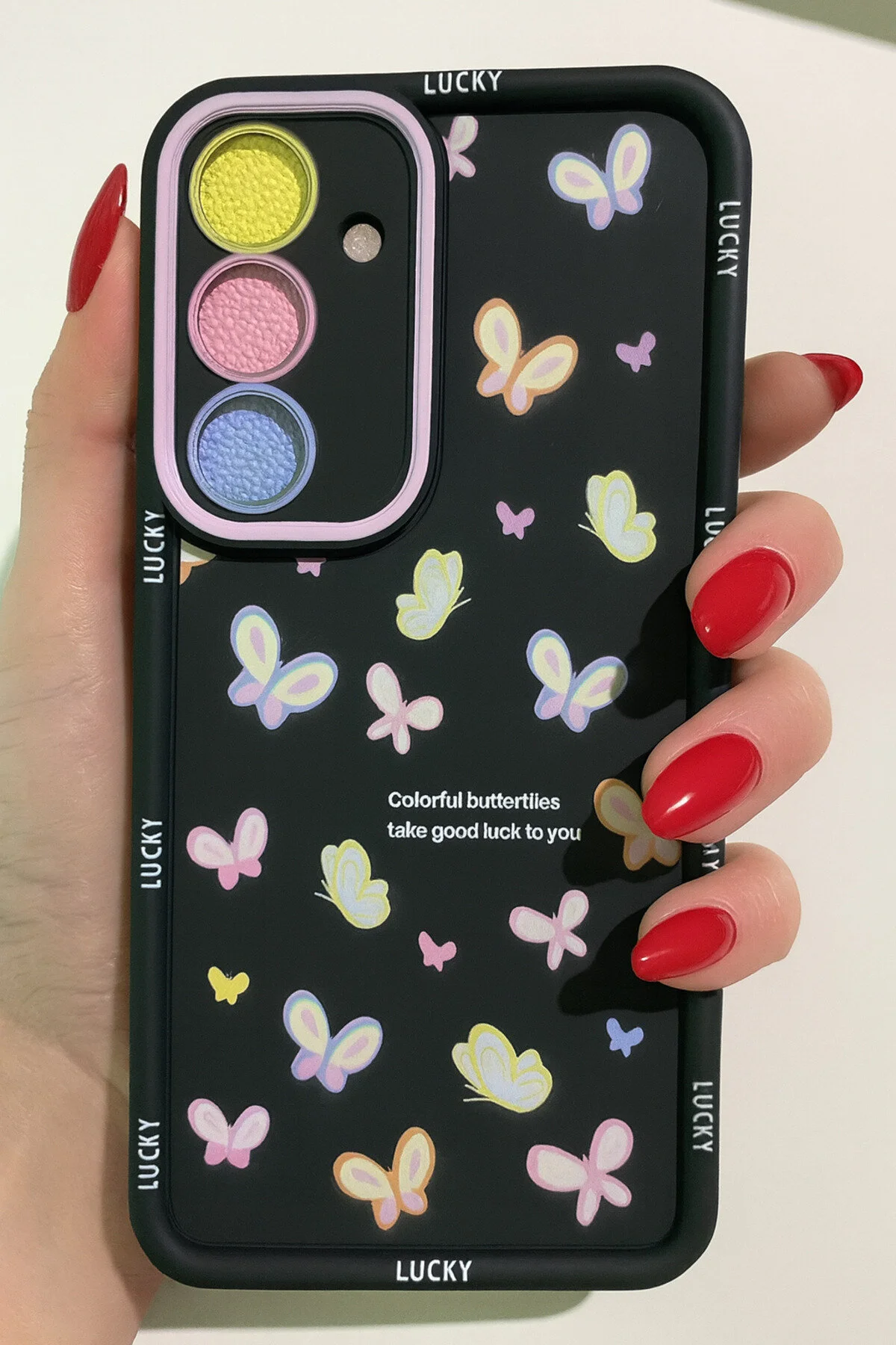 کاور و قاب گوشی شوک گیر پروانه رنگارنگ سازگار با SAMSUNG GALAXY S23FE Goldie Case