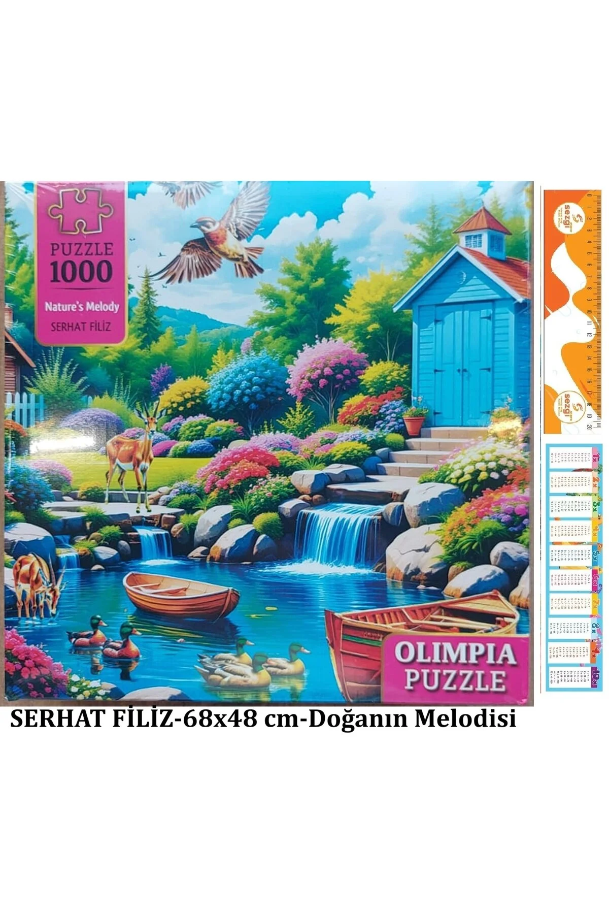 پازل جعبه ای 1000 قطعه 68X48 سانتی متر ملودی طبیعت+سزگیستور از ترکیه Olimpia