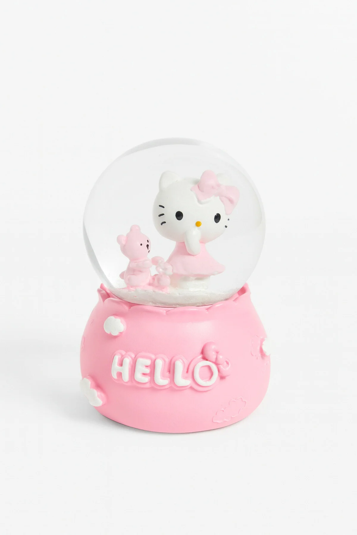 گوی برفی هیلو کیتی موزیکال نور رنگارنگ گلس سه بعدی SNOW GLOBE هدیه سایز متوسط از ترکیه ALYTECH