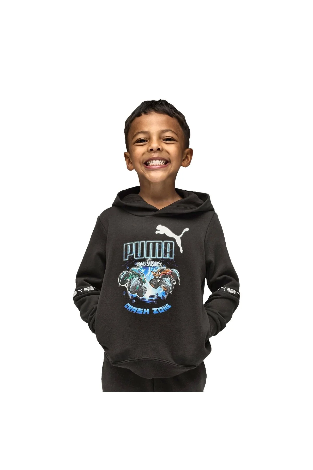 سویشرت پسرانه مشکی هودی X HOT WHEELS SWEATSHIRT پوما Puma