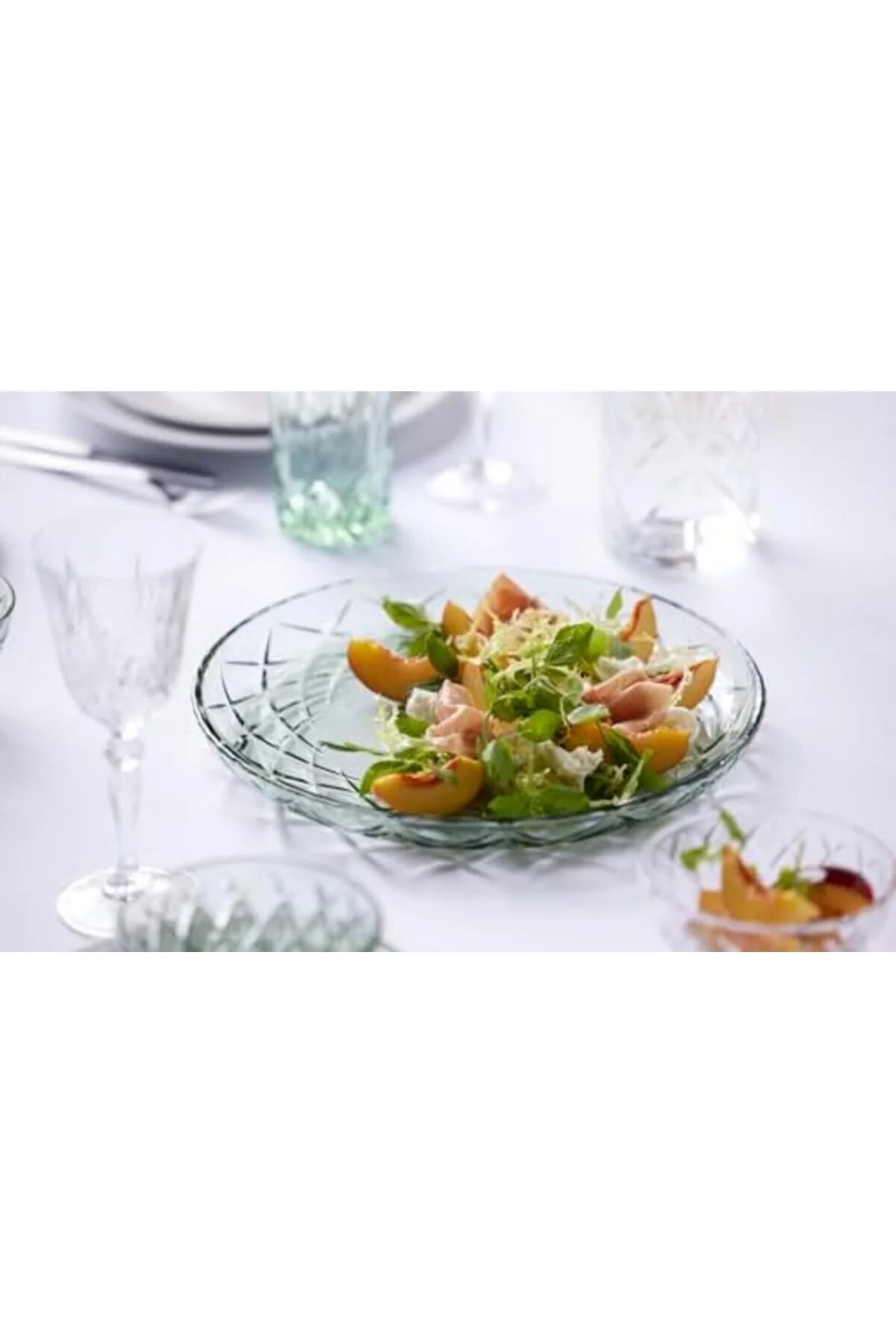 سرویس غذاخوری بشقاب شیشه ای سورنتو قطر 30 سانتی متر سبز STOREMAX