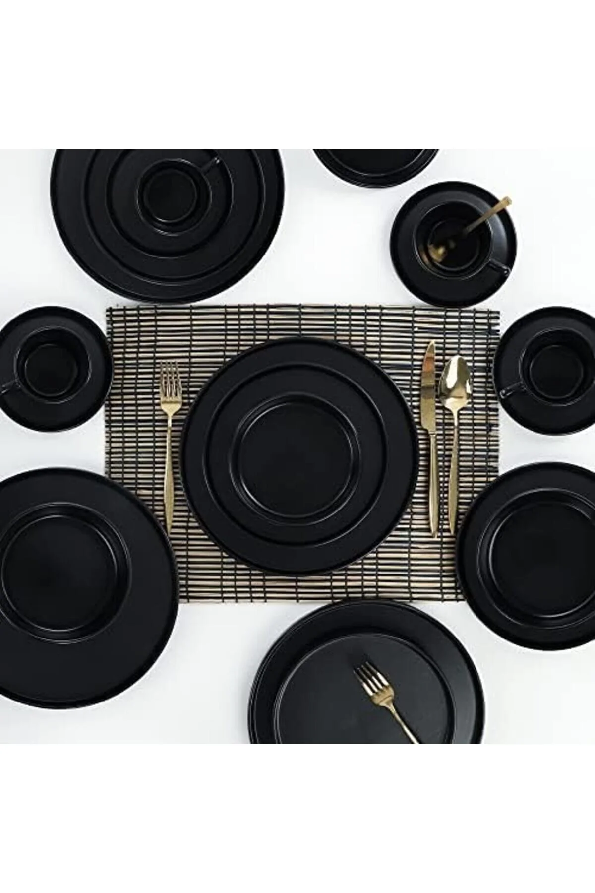سرویس غذاخوری ست شام صبحانه 20 عددی 4 نفره مشکی مات STOREMAX