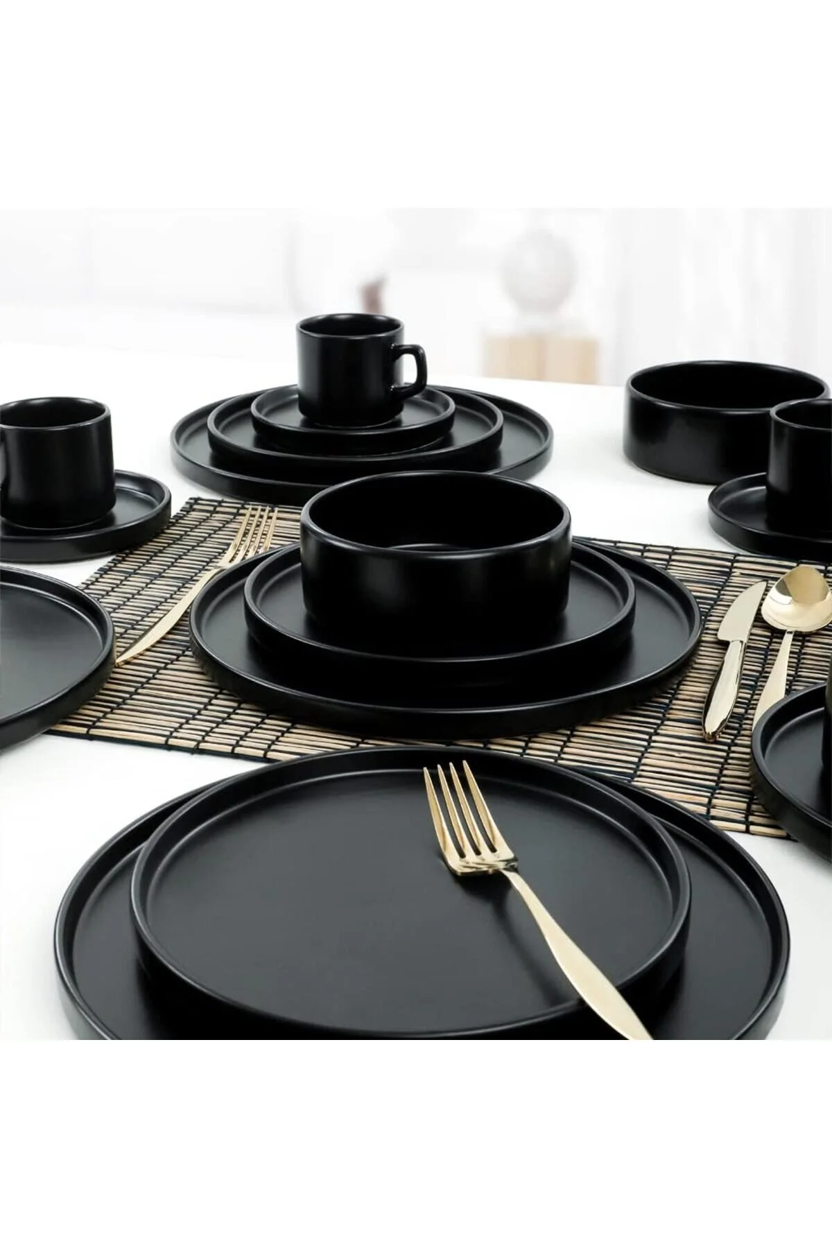 سرویس غذاخوری ست شام صبحانه 20 عددی 4 نفره مشکی مات STOREMAX